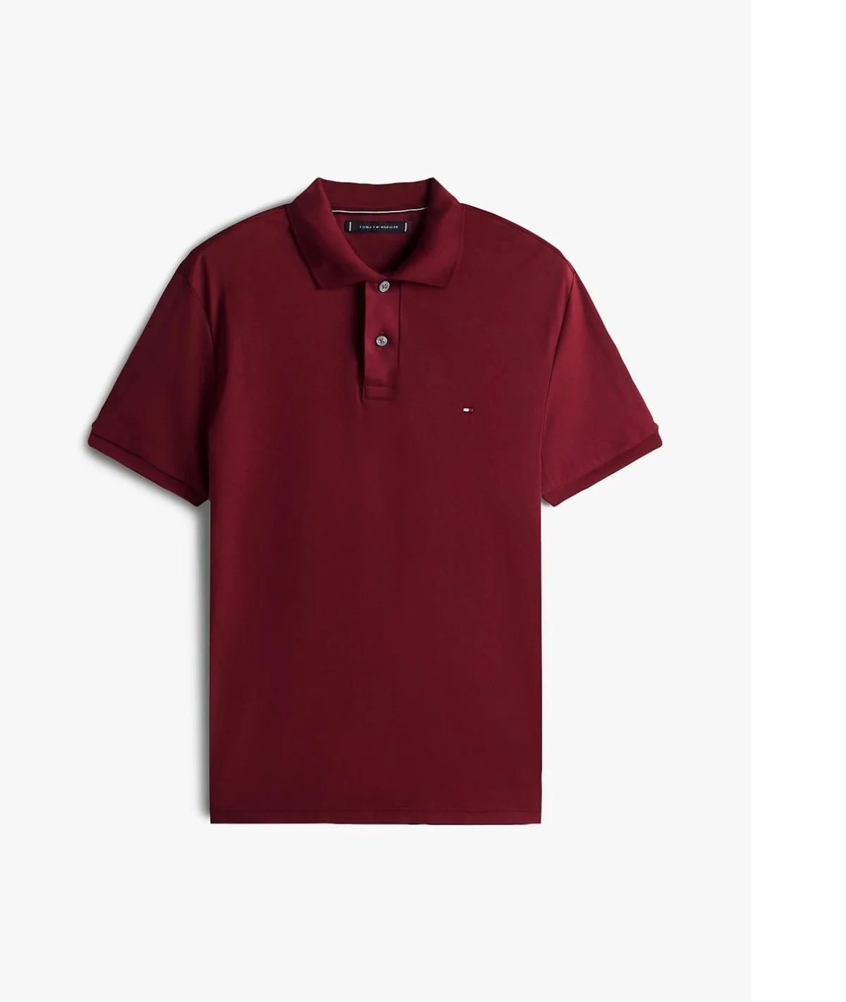 Tommy Hilfiger % 100 Pamuk Regular Fit Düğmeli Erkek Polo Yaka T Shirt MW0MW39994 VLP BORDO - 5