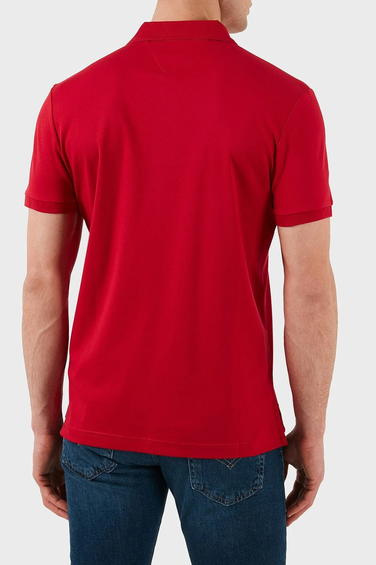 Tommy Hilfiger % 100 Pamuk Regular Fit Düğmeli Erkek Polo Yaka T Shirt MW0MW39994 XLD KIRMIZI - 9
