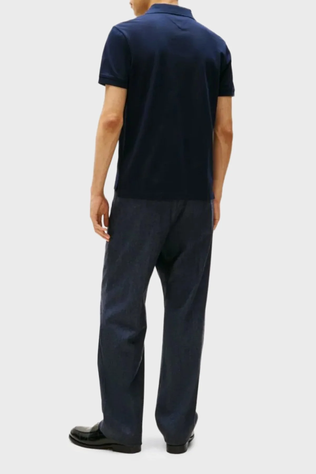 Tommy Hilfiger % 100 Pamuk Regular Fit Düğmeli Erkek Polo Yaka T Shirt MW0MW41513 DW5 LACİVERT - 4