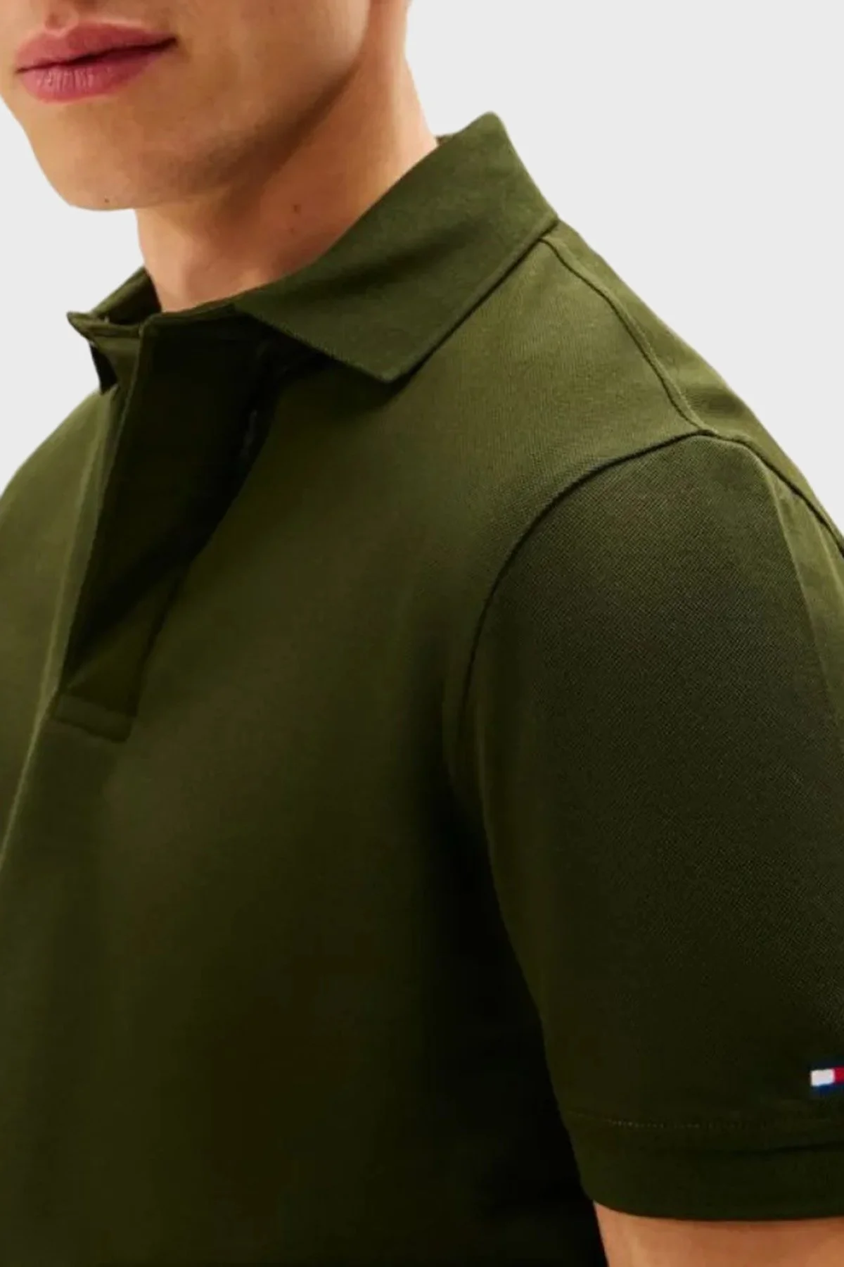 Tommy Hilfiger % 100 Pamuk Regular Fit Düğmeli Erkek Polo Yaka T Shirt MW0MW41513 M1Q YEŞİL - 2