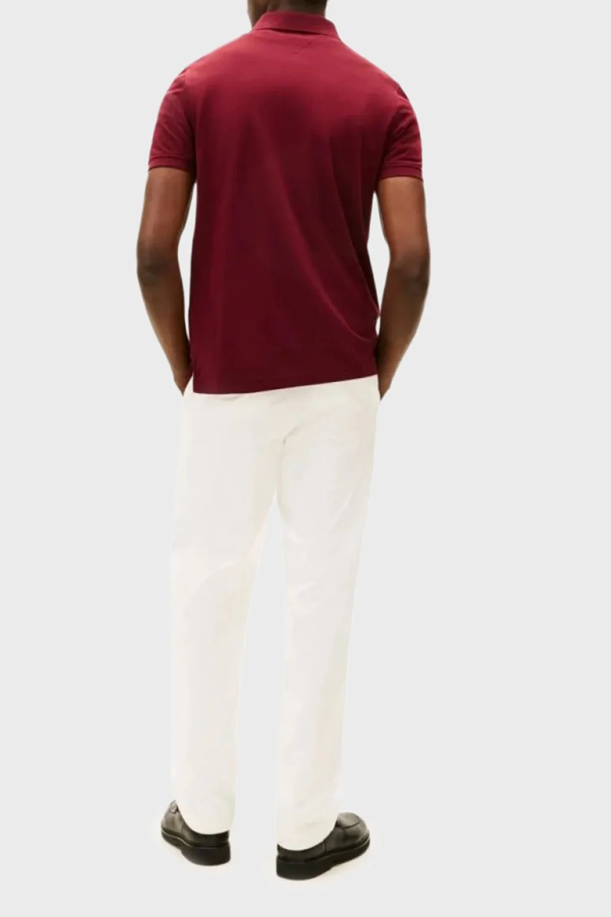 Tommy Hilfiger % 100 Pamuk Regular Fit Düğmeli Erkek Polo Yaka T Shirt MW0MW41513 VLP BORDO - 2