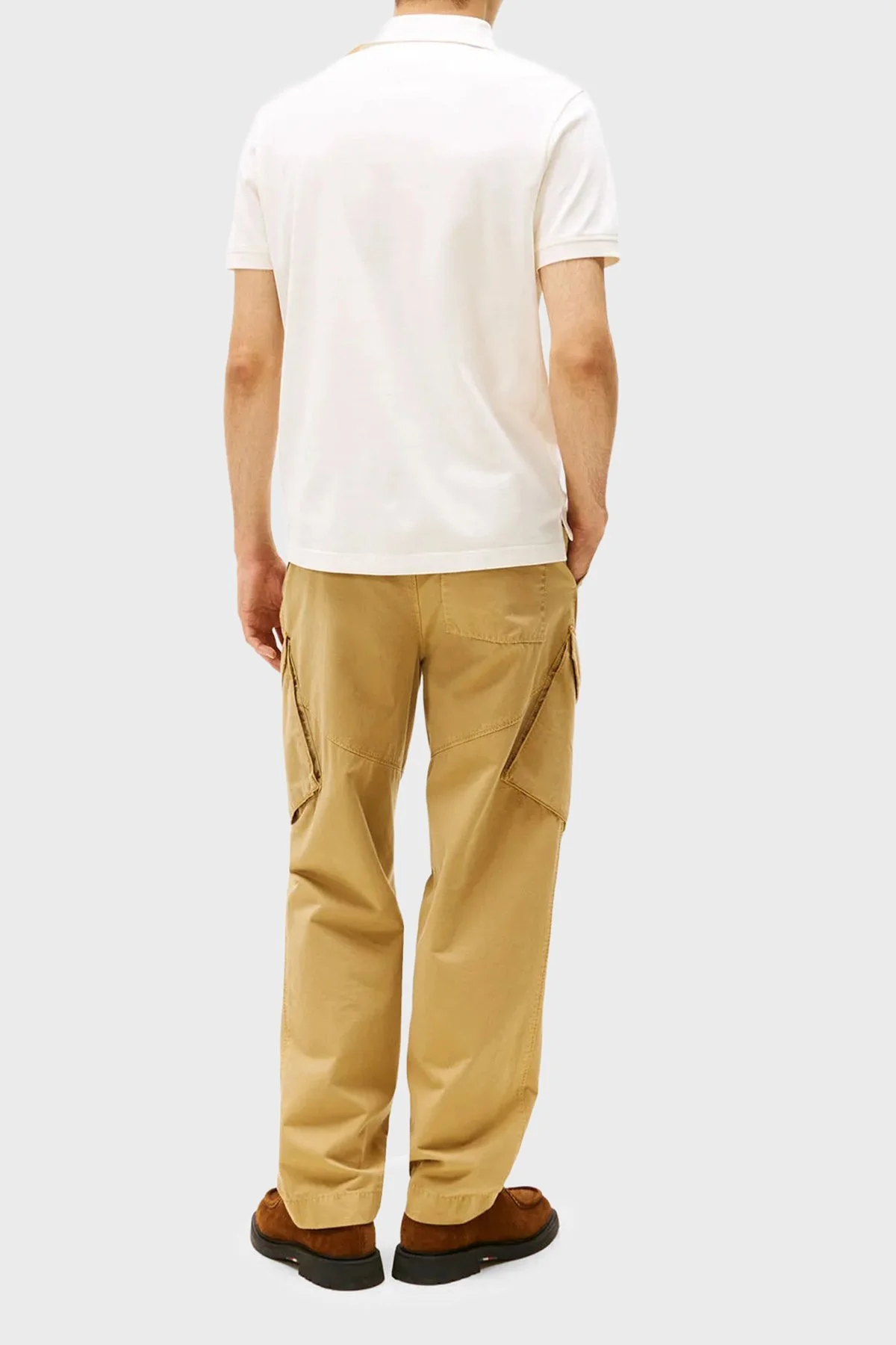 Tommy Hilfiger % 100 Pamuk Regular Fit Düğmeli Erkek Polo Yaka T Shirt MW0MW41513 Z00 AÇIK BEJ - 3