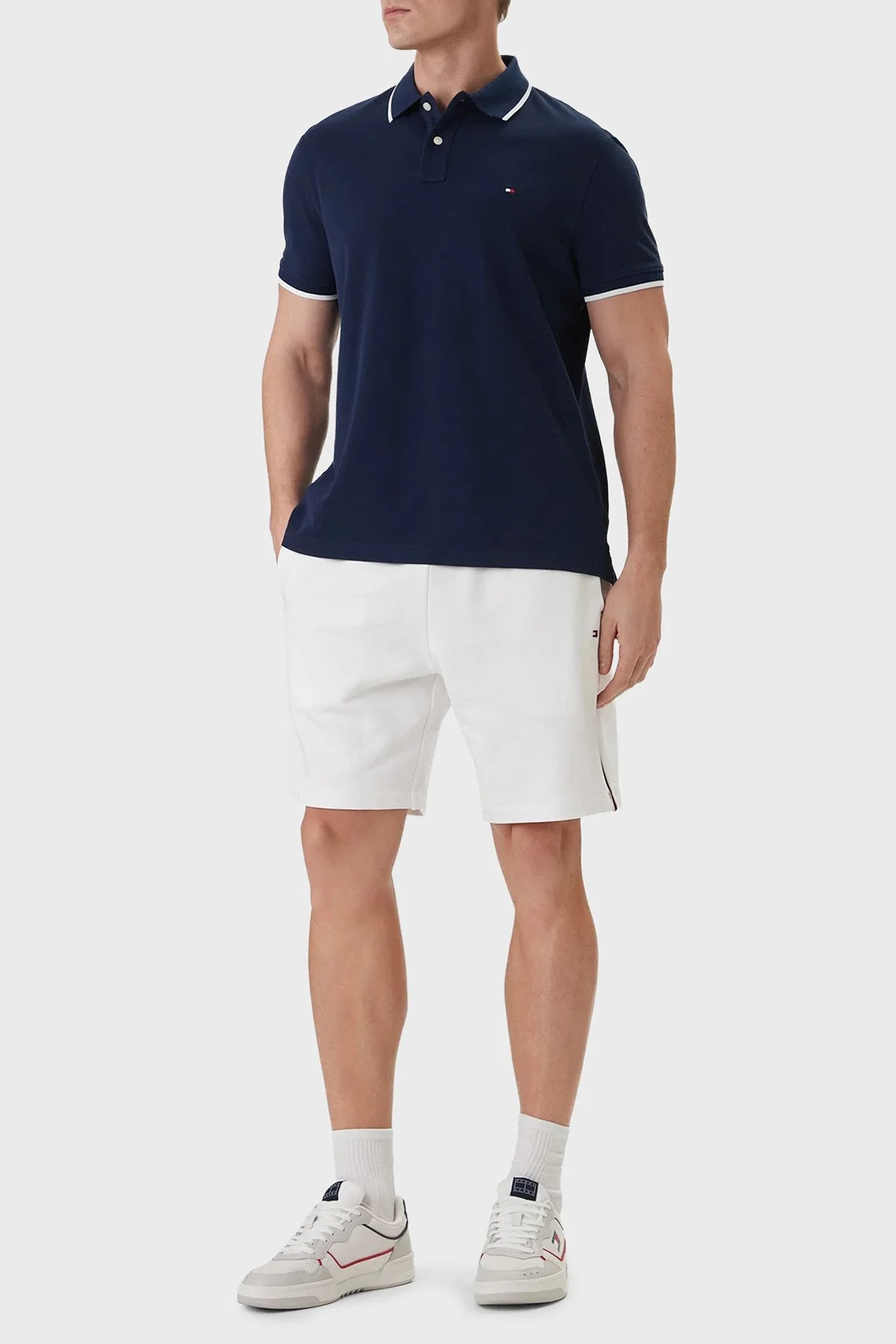 Tommy Hilfiger % 100 Pamuk Regular Fit Düğmeli Erkek Polo Yaka T Shirt MW0MW42748 DCC LACİVERT - 2