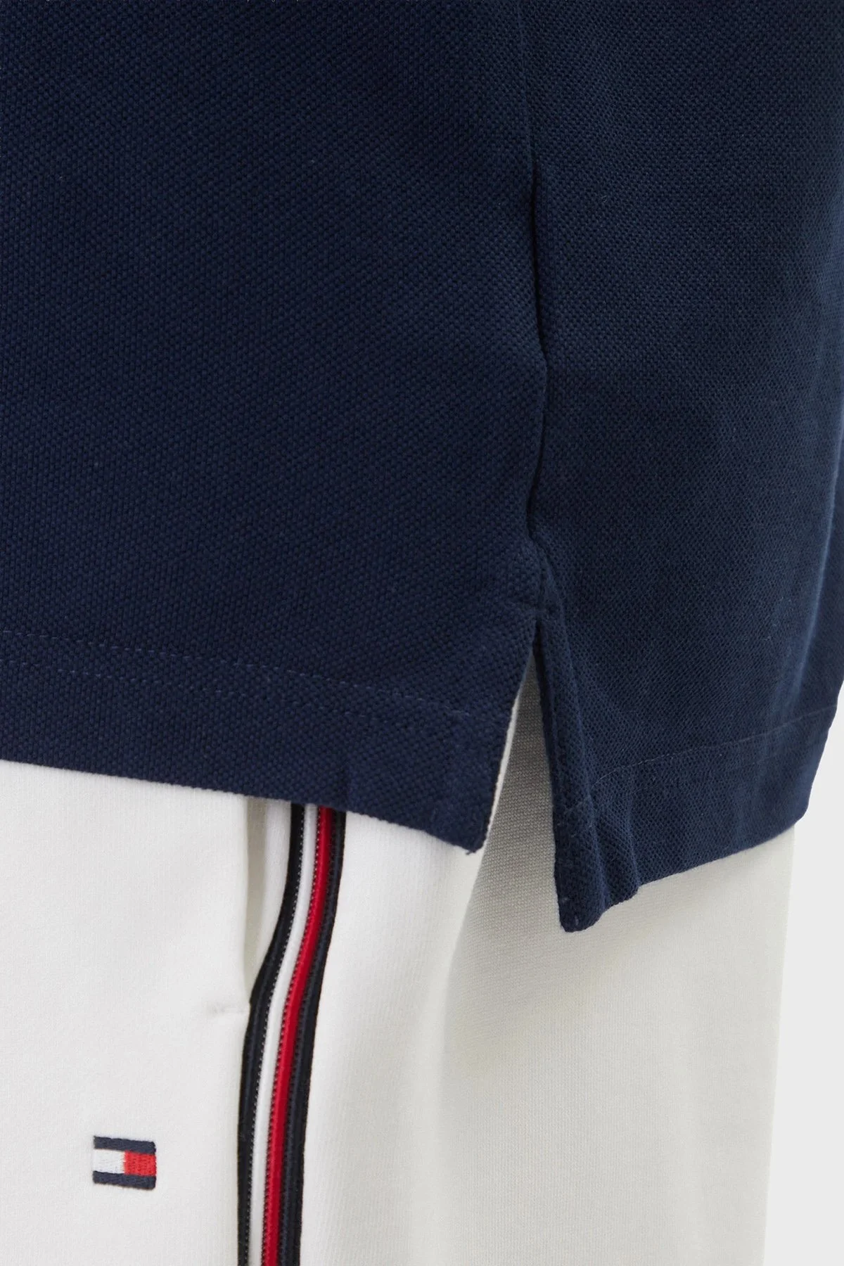 Tommy Hilfiger % 100 Pamuk Regular Fit Düğmeli Erkek Polo Yaka T Shirt MW0MW42748 DCC LACİVERT - 5