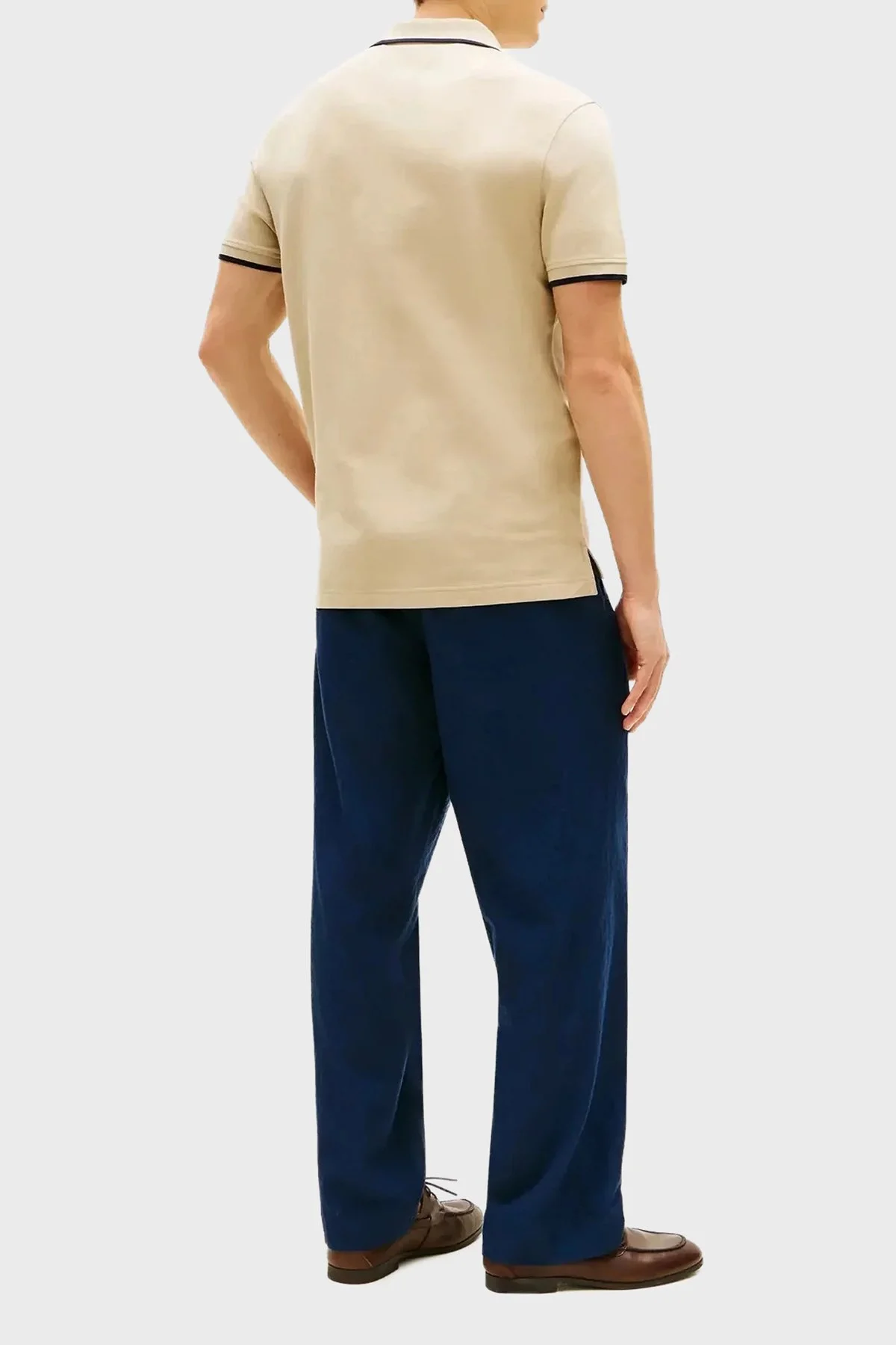 Tommy Hilfiger % 100 Pamuk Regular Fit Düğmeli Erkek Polo Yaka T Shirt MW0MW42748 RBT KUM - 3