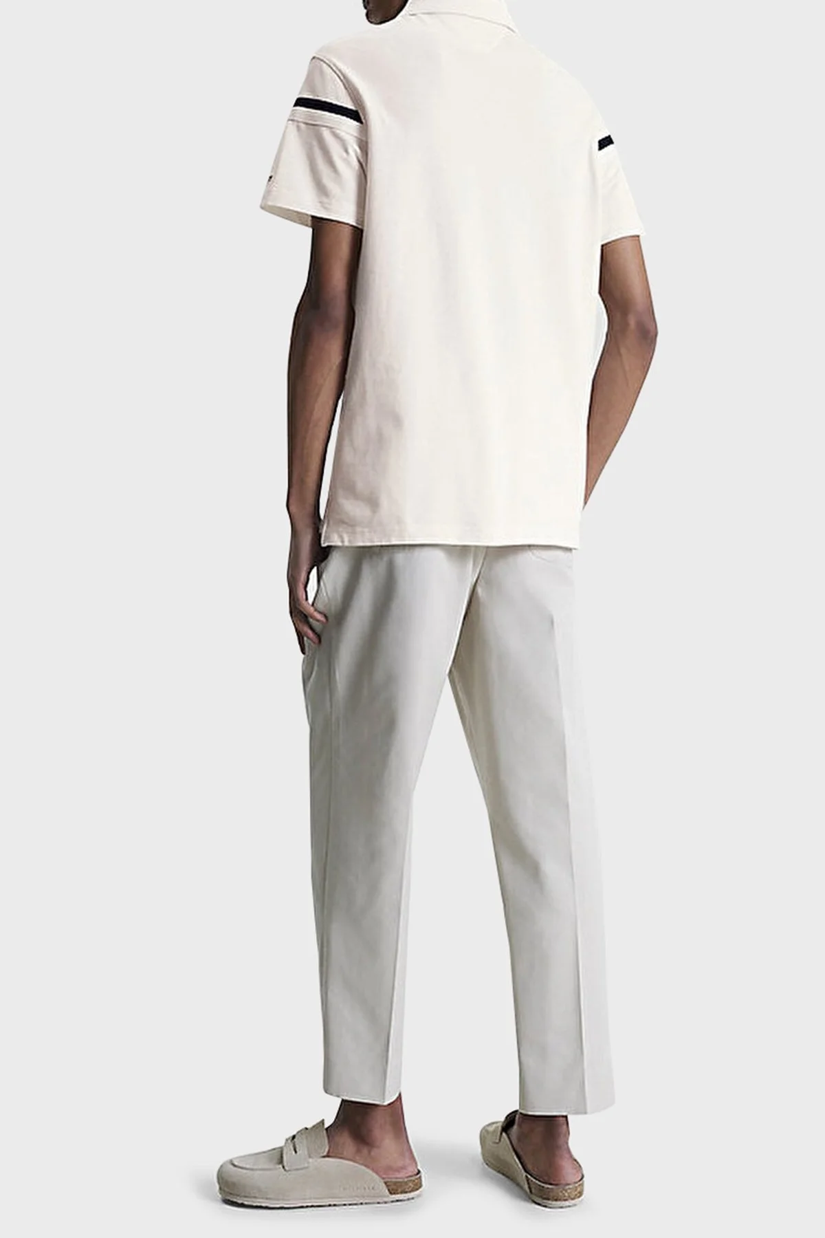 Tommy Hilfiger % 100 Pamuk Regular Fit Düğmeli Erkek Polo Yaka T Shirt MW0MW31555 AC0 KREM - 3