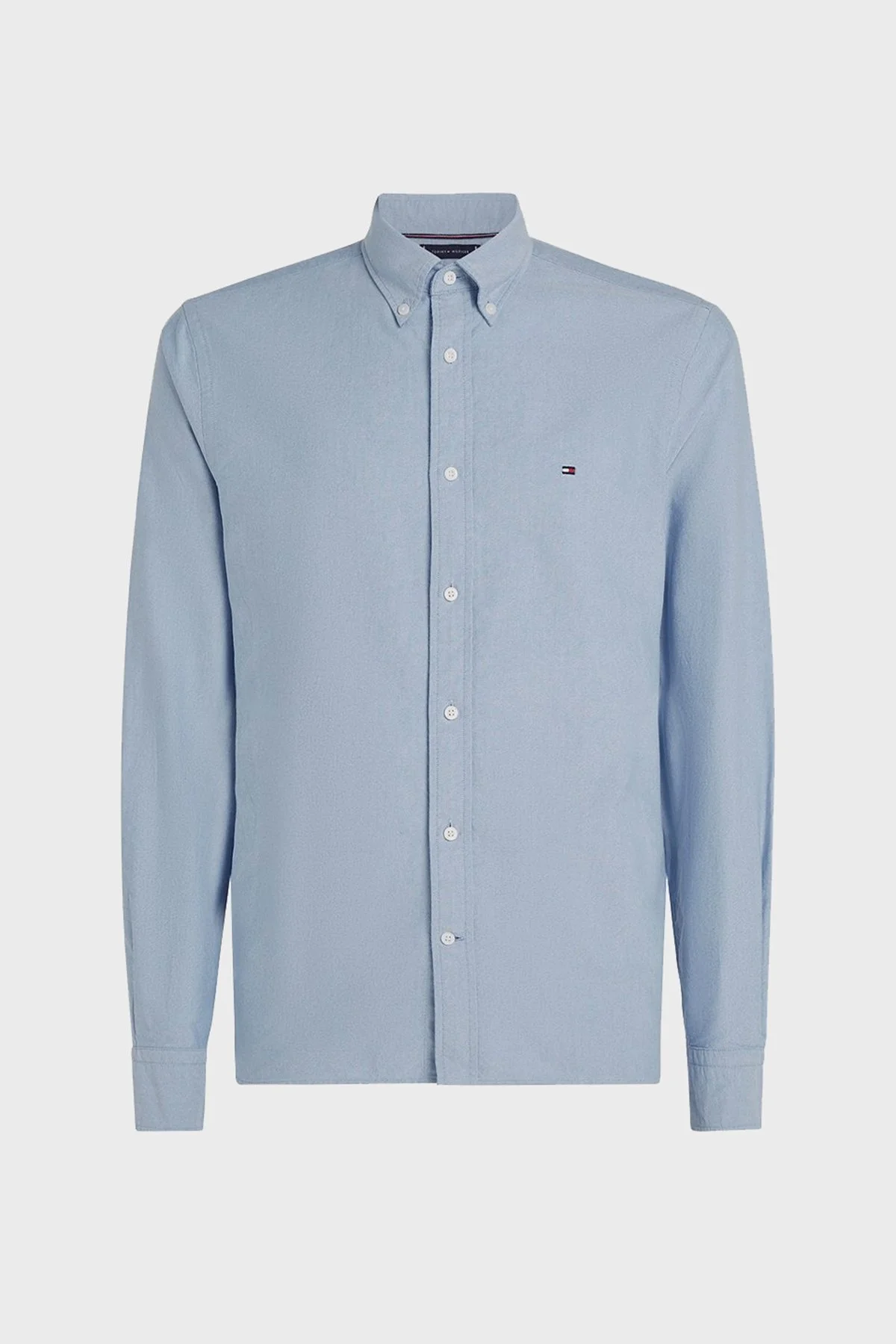 Tommy Hilfiger % 100 Pamuk Regular Fit Erkek Gömlek MW0MW35774 0GZ AÇIK MAVİ - 4