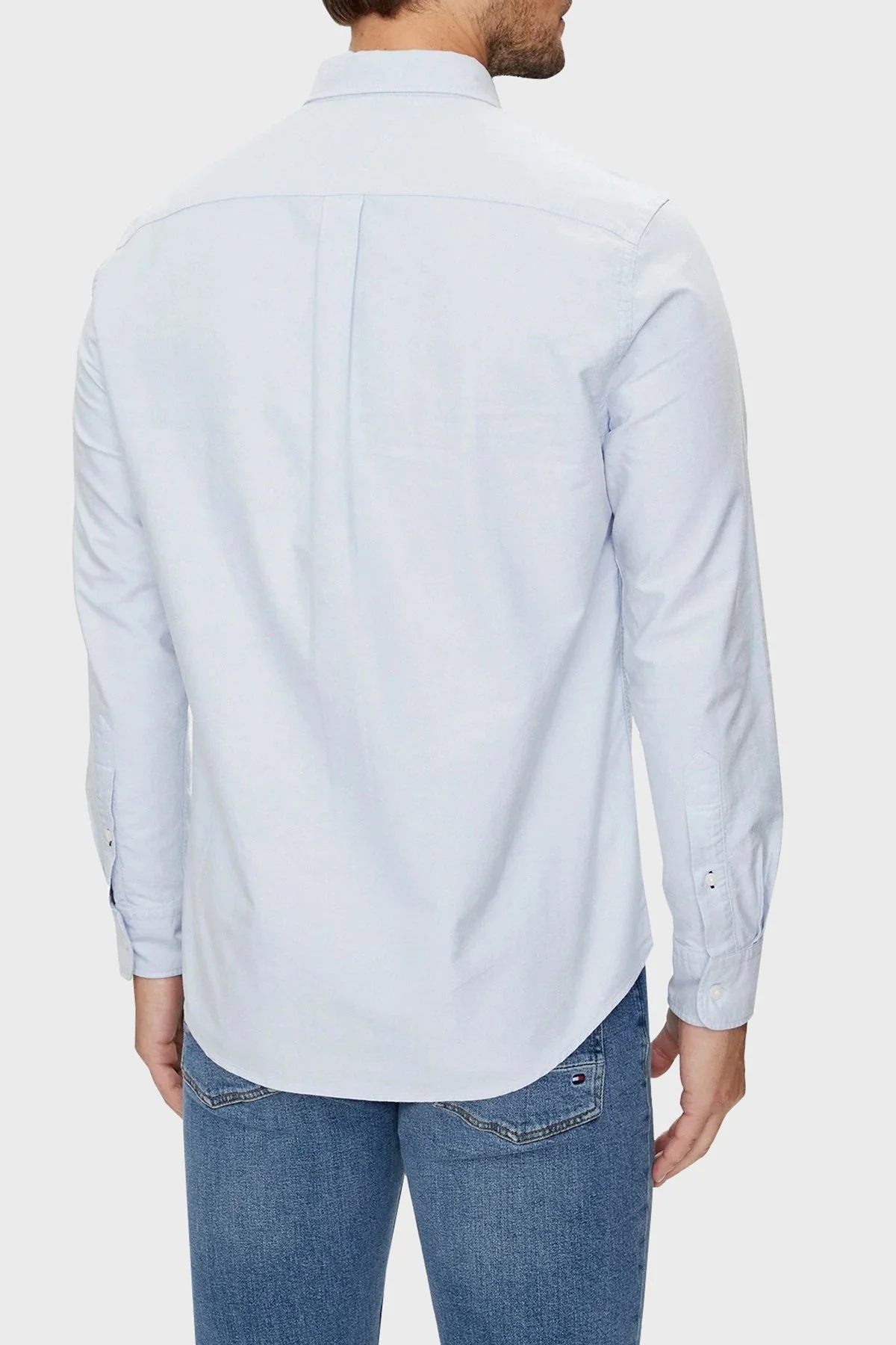 Tommy Hilfiger % 100 Pamuk Regular Fit Erkek Gömlek MW0MW35774 C14 MAVİ - 2