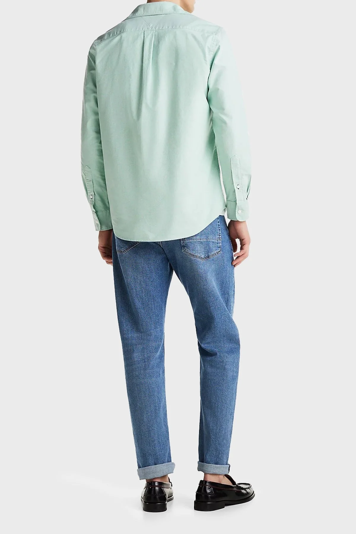 Tommy Hilfiger % 100 Pamuk Regular Fit Erkek Gömlek MW0MW35774 L4F YEŞİL - 3