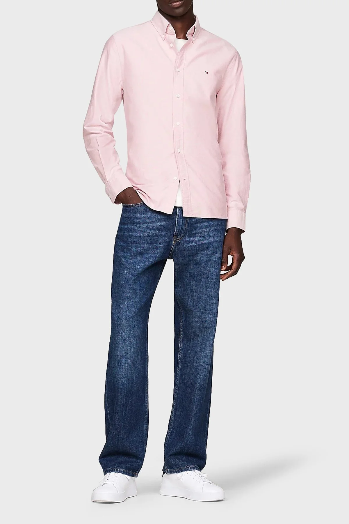 Tommy Hilfiger % 100 Pamuk Regular Fit Erkek Gömlek MW0MW35774 XI0 PEMBE - 6