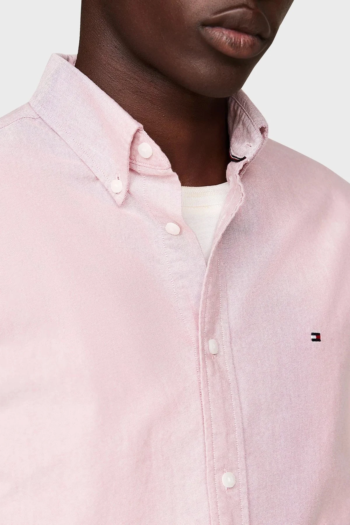 Tommy Hilfiger % 100 Pamuk Regular Fit Erkek Gömlek MW0MW35774 XI0 PEMBE - 9