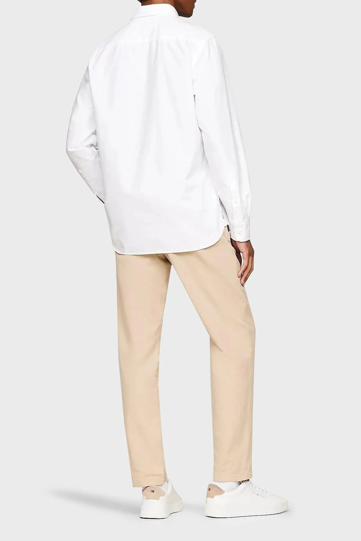 Tommy Hilfiger % 100 Pamuk Regular Fit Erkek Gömlek MW0MW35774 YBR BEYAZ - 3