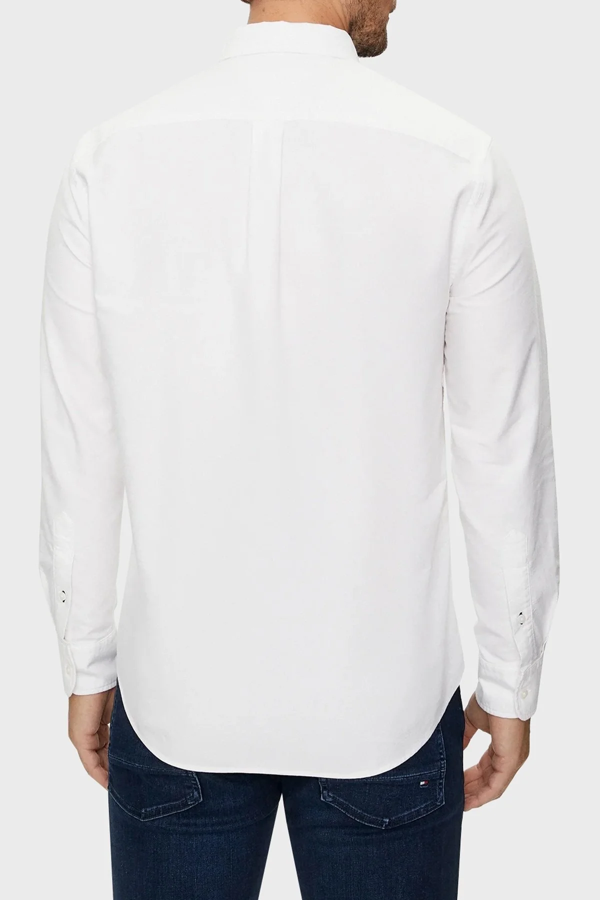 Tommy Hilfiger % 100 Pamuk Regular Fit Erkek Gömlek MW0MW35774 YCF BEYAZ - 2