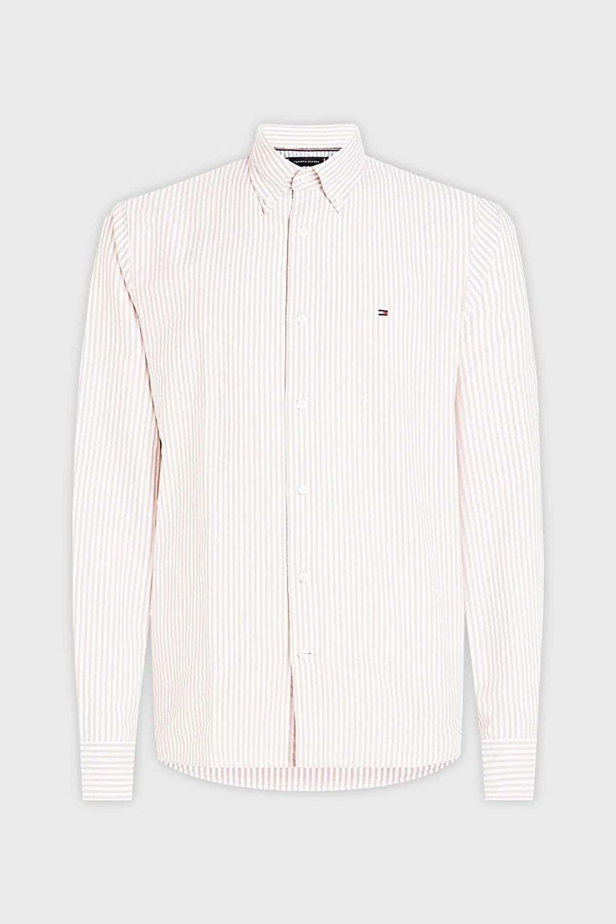 Tommy Hilfiger % 100 Pamuk Regular Fit Erkek Gömlek MW0MW36238 0C8 KOYU HAKİ - 8