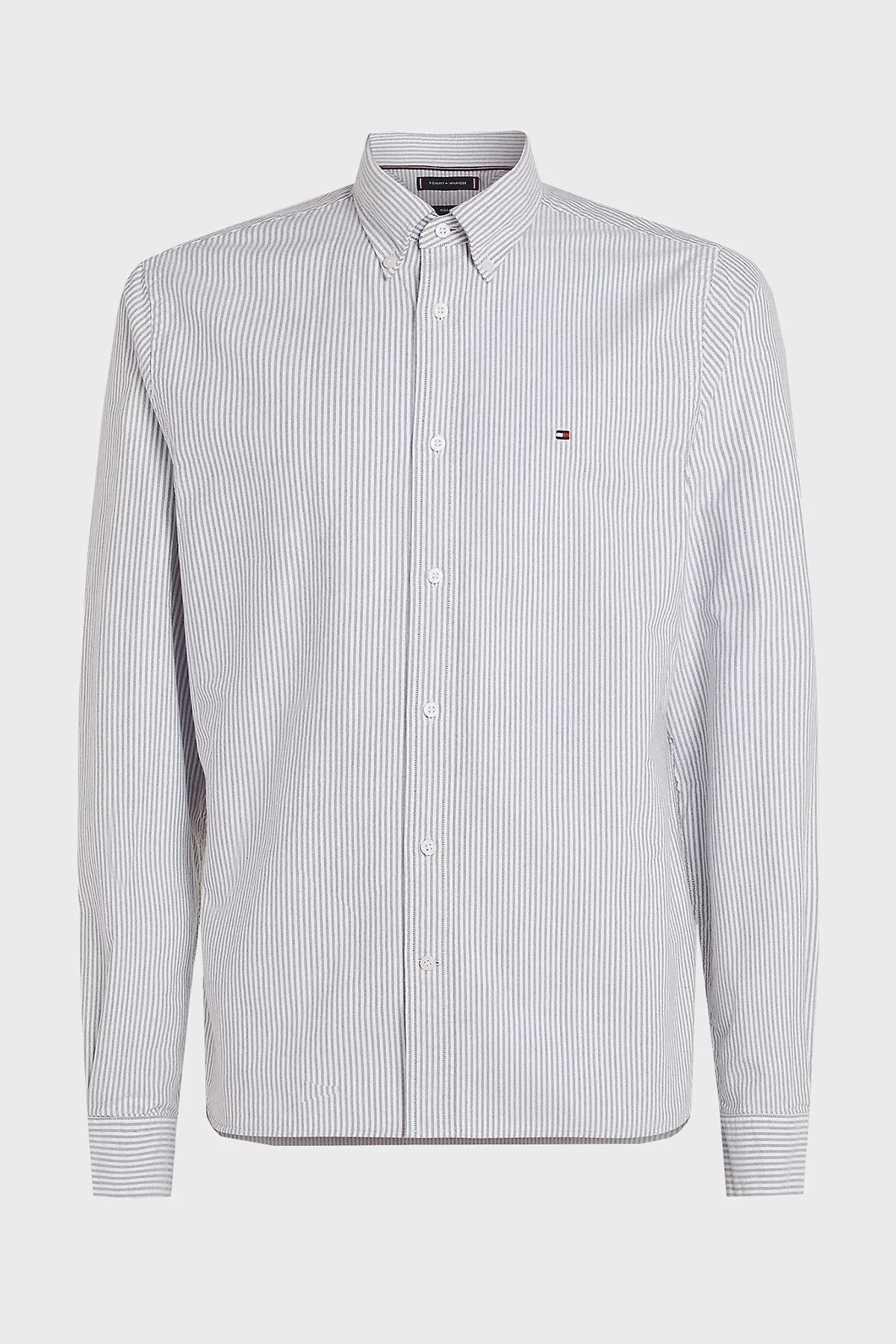 Tommy Hilfiger % 100 Pamuk Regular Fit Erkek Gömlek MW0MW36238 0CI YEŞİL-BEYAZ - 6