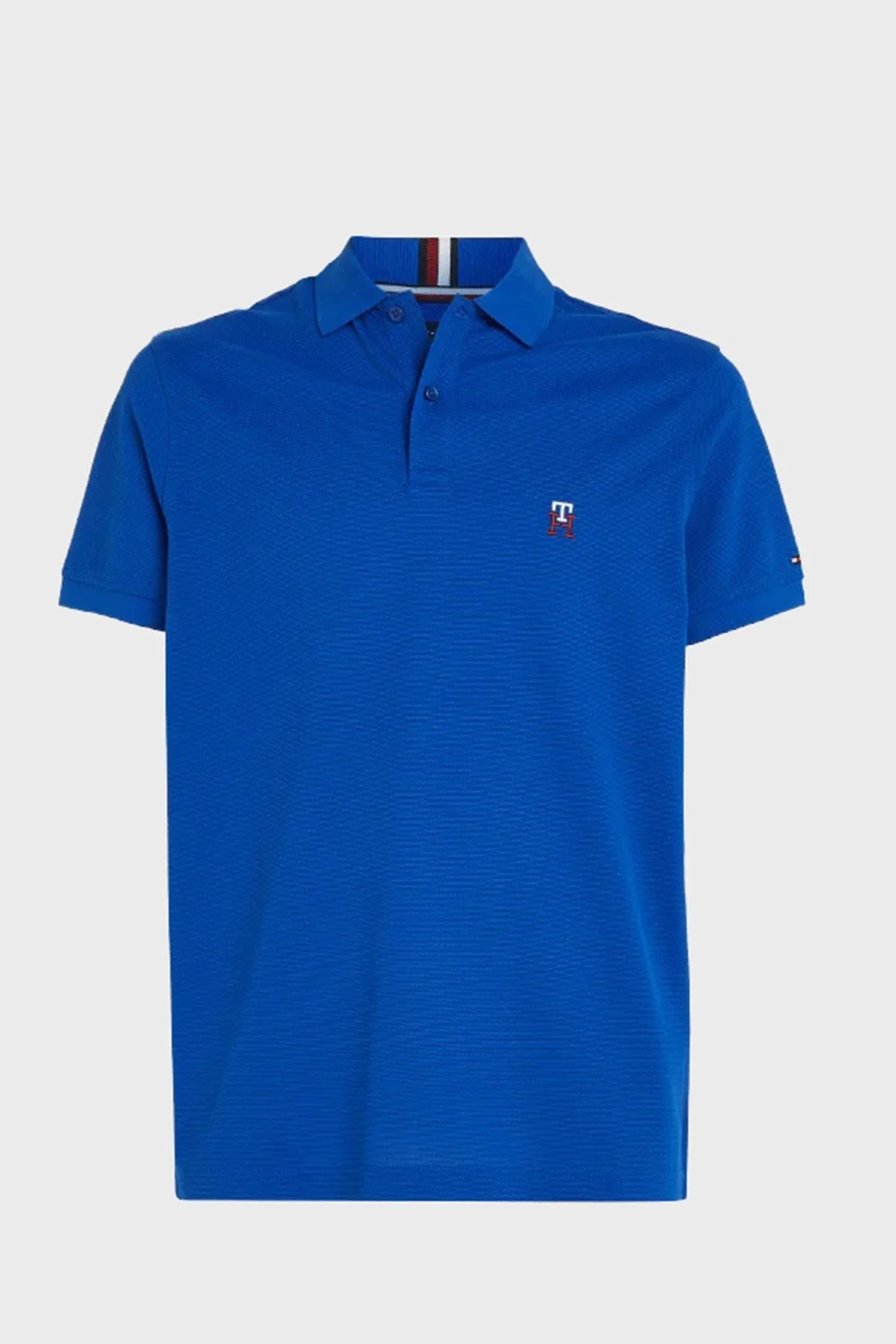 Tommy Hilfiger % 100 Pamuk Regular Fit Erkek Polo T Shirt MW0MW31683 C66 MAVİ - 1