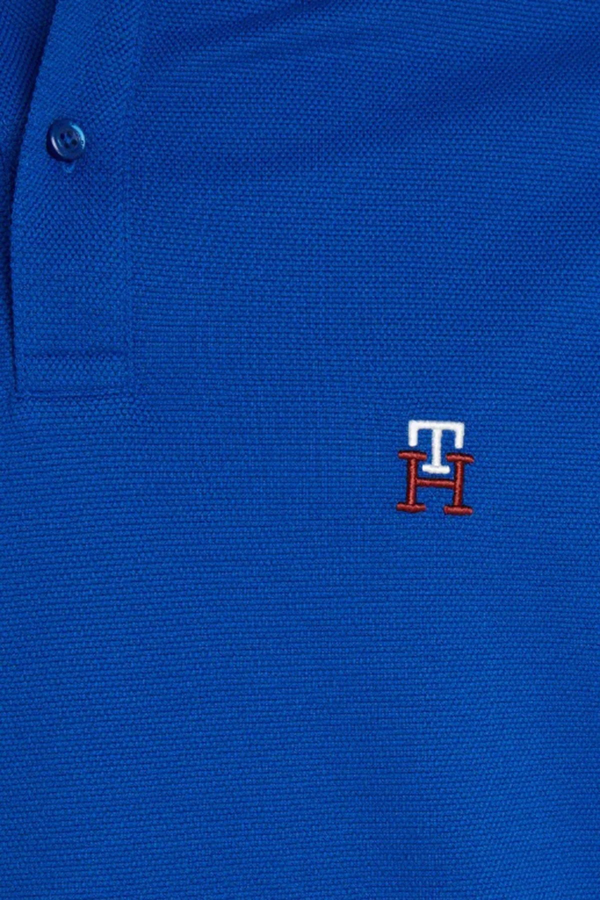 Tommy Hilfiger % 100 Pamuk Regular Fit Erkek Polo T Shirt MW0MW31683 C66 MAVİ - 3