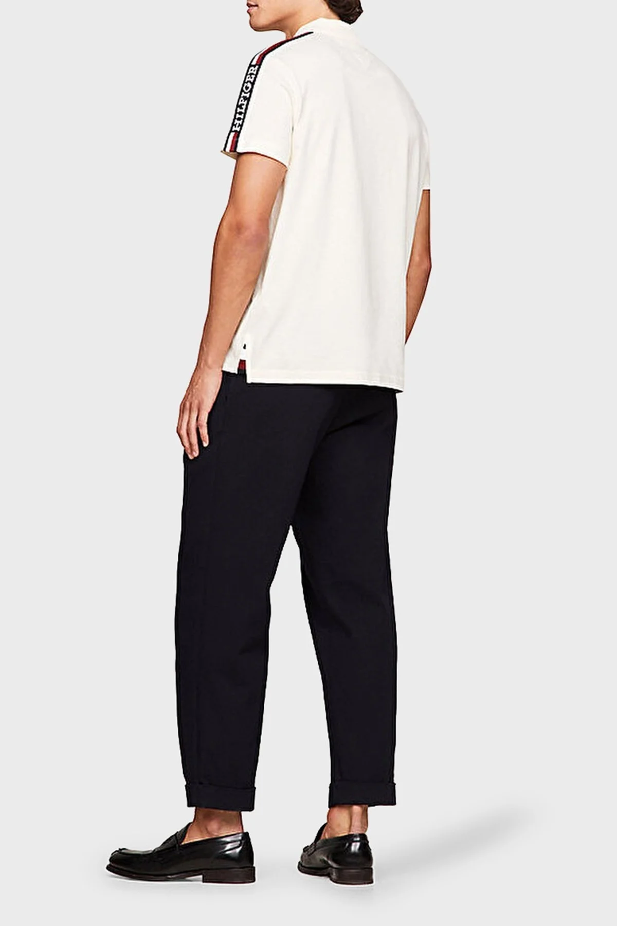 Tommy Hilfiger % 100 Pamuk Regular Fit Erkek Polo Yaka T Shirt MW0MW33591 AEF BEJ - 4