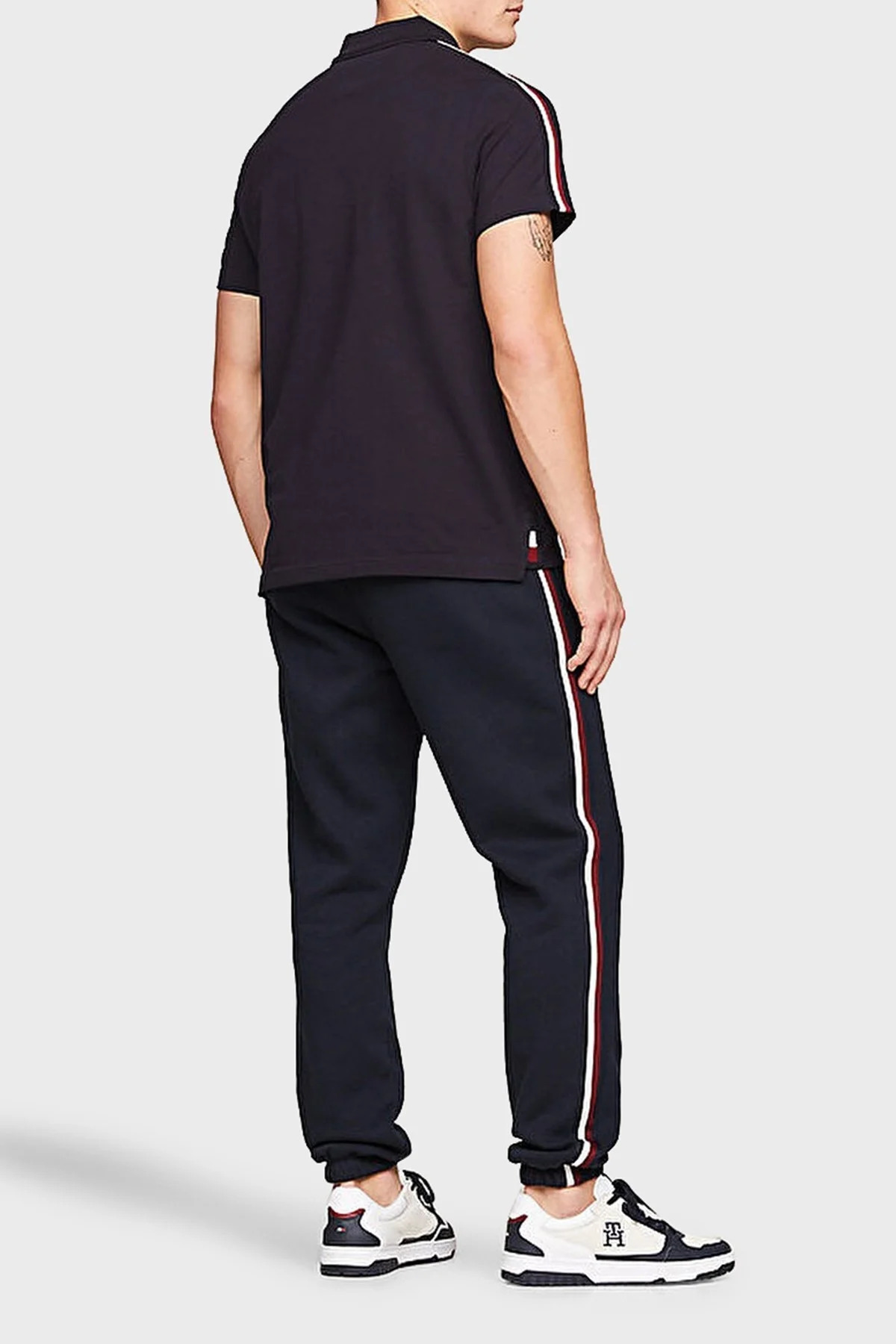 Tommy Hilfiger % 100 Pamuk Regular Fit Erkek Polo Yaka T Shirt MW0MW33591 DW5 LACİVERT - 4