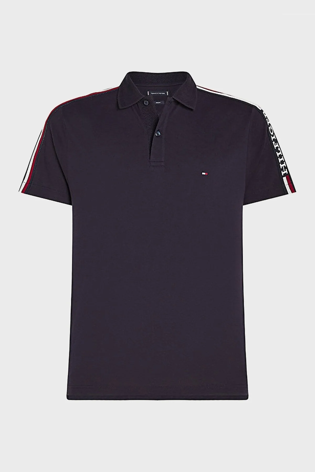 Tommy Hilfiger % 100 Pamuk Regular Fit Erkek Polo Yaka T Shirt MW0MW33591 DW5 LACİVERT - 10
