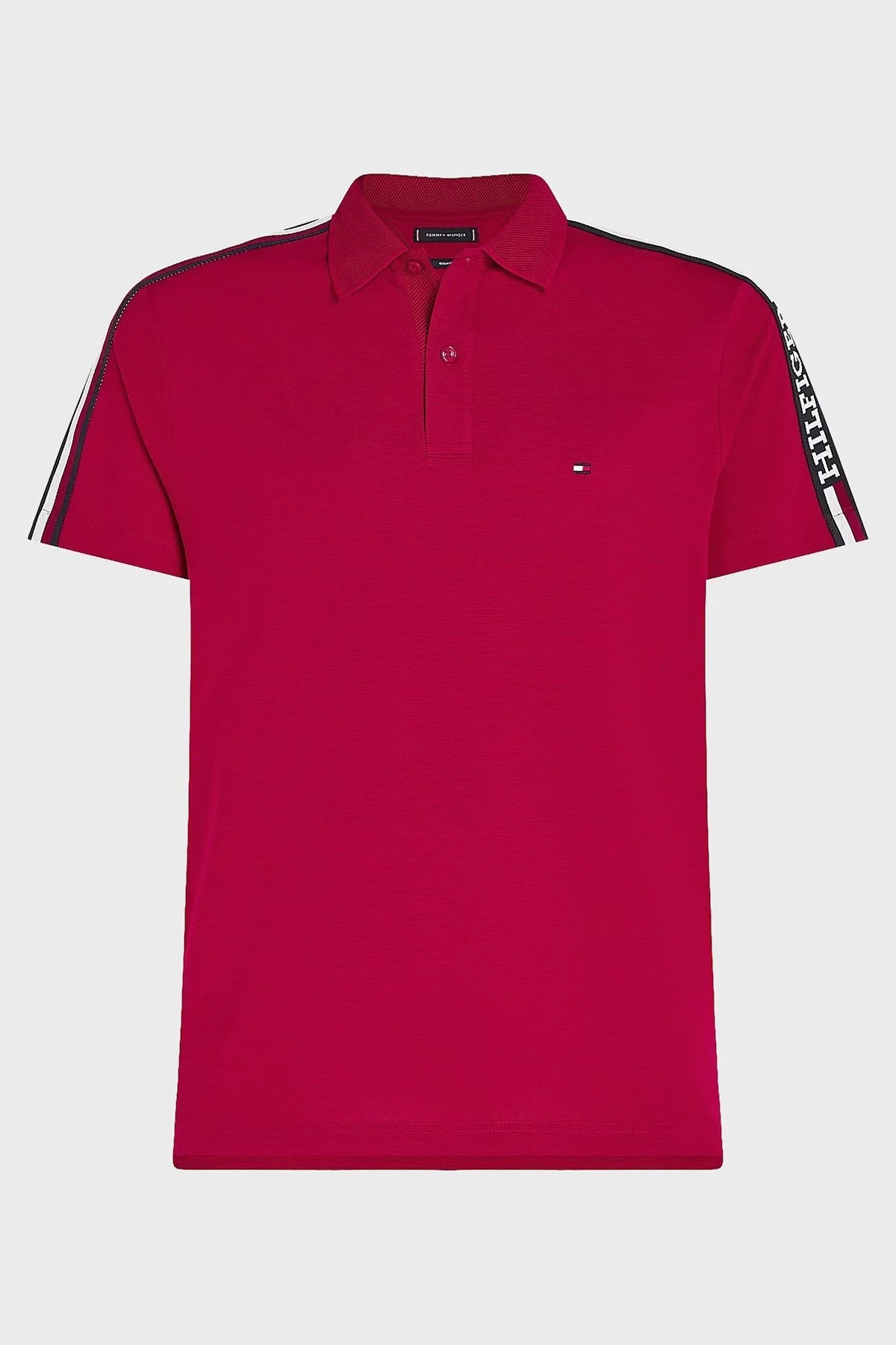 Tommy Hilfiger % 100 Pamuk Regular Fit Erkek Polo Yaka T Shirt MW0MW33591 XJV KIRMIZI - 2