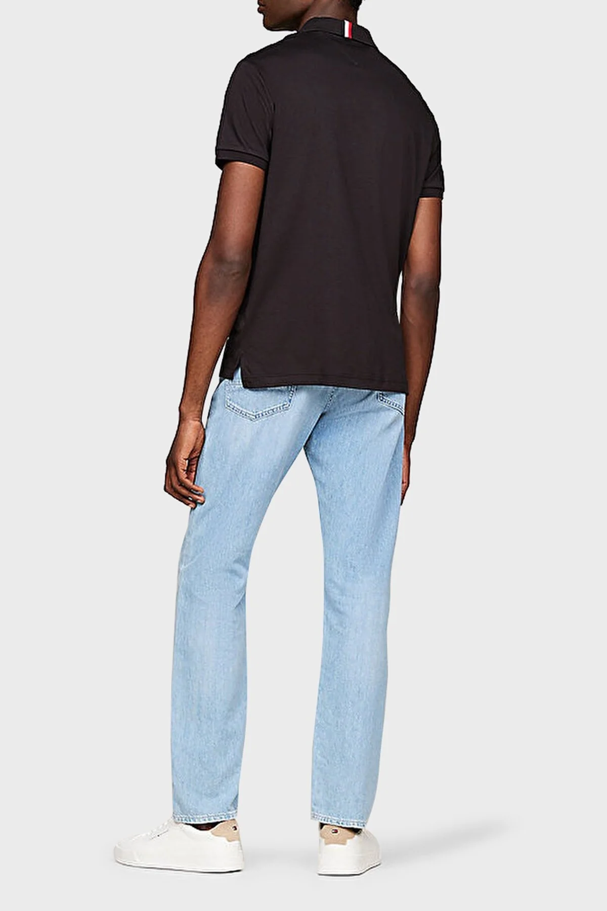 Tommy Hilfiger % 100 Pamuk Regular Fit Erkek Polo Yaka T Shirt MW0MW35585 BDS SİYAH - 8