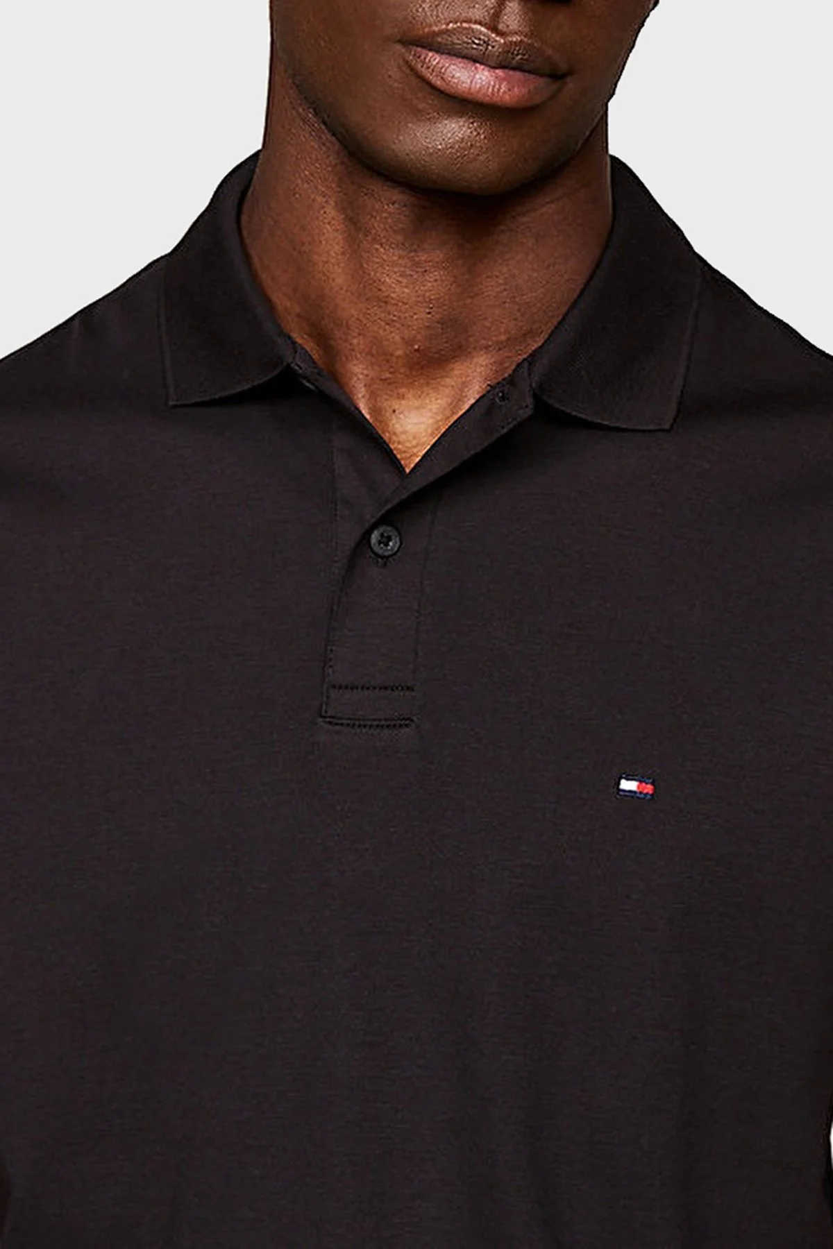 Tommy Hilfiger % 100 Pamuk Regular Fit Erkek Polo Yaka T Shirt MW0MW35585 BDS SİYAH - 9