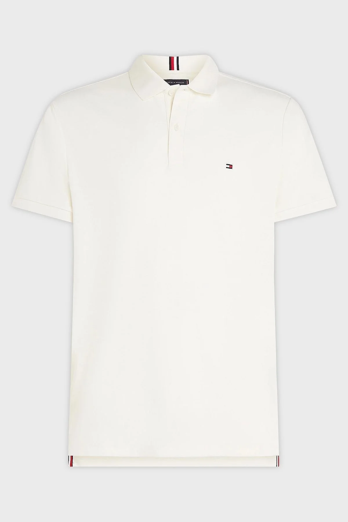 Tommy Hilfiger % 100 Pamuk Regular Fit Erkek Polo Yaka T Shirt MW0MW35585 YBR BEYAZ - 9
