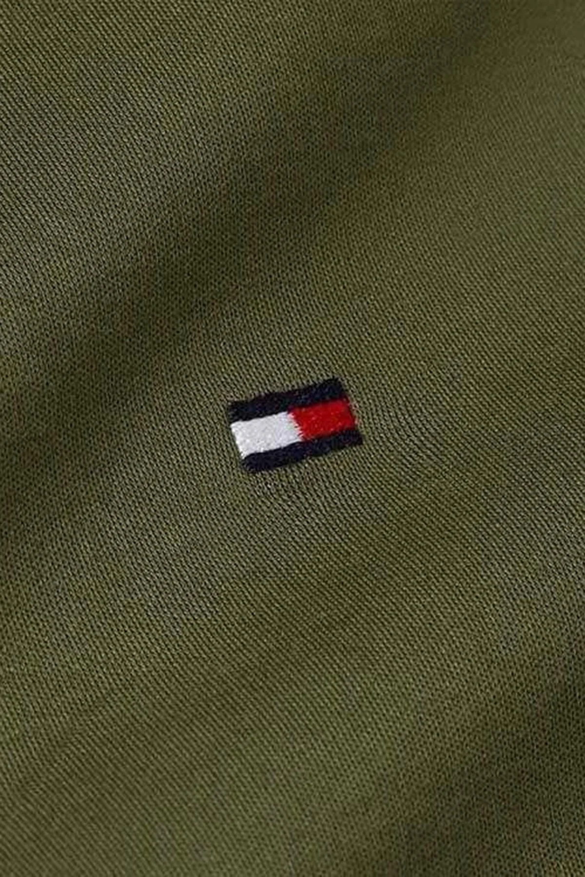 Tommy Hilfiger % 100 Pamuk Regular Fit Erkek Polo Yaka T Shirt MW0MW39994 RBN KOYU HAKİ - 6