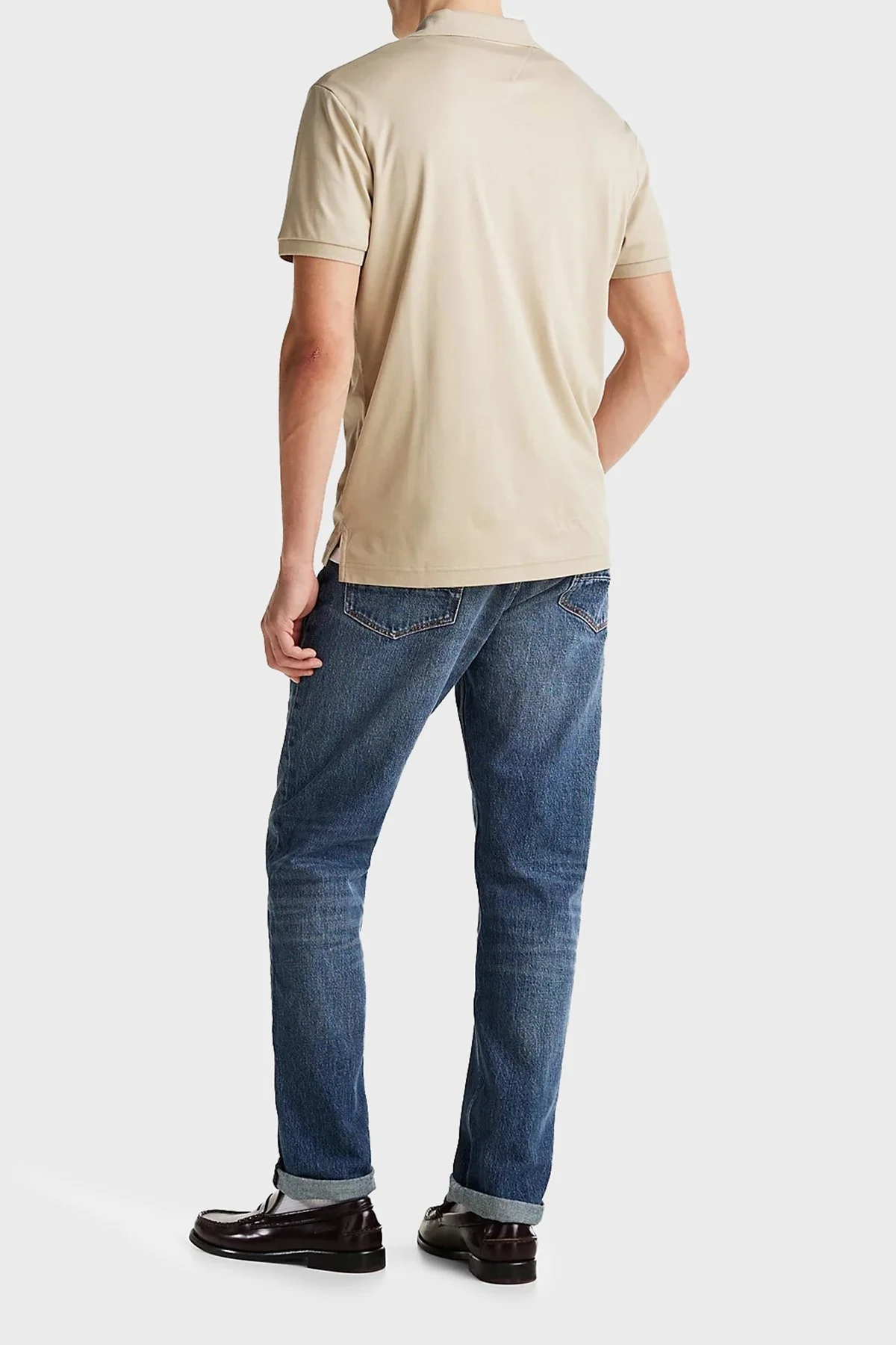 Tommy Hilfiger % 100 Pamuk Regular Fit Erkek Polo Yaka T Shirt MW0MW39994 RBT KUM - 7