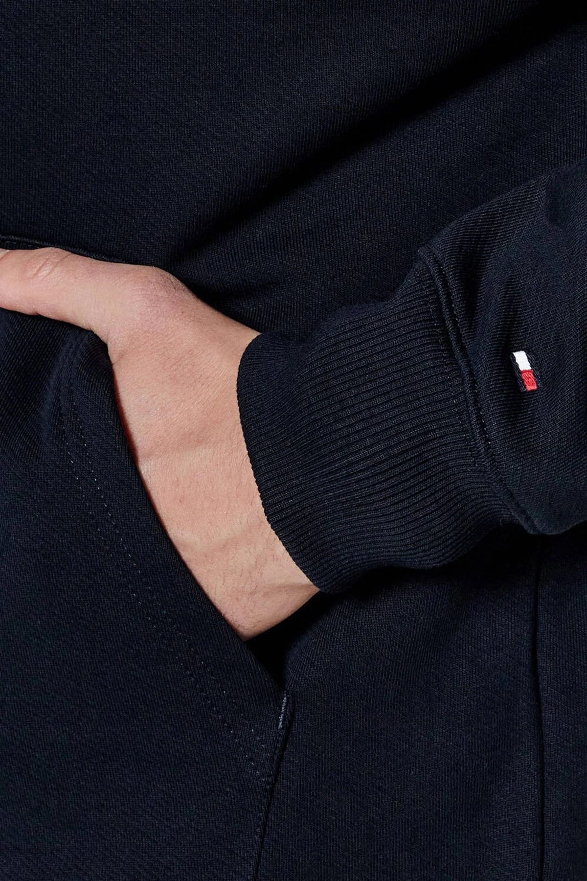 Tommy Hilfiger % 100 Pamuk Regular Fit Kapüşonlu Erkek Sweat MW0MW37462 DW5 LACİVERT - 10