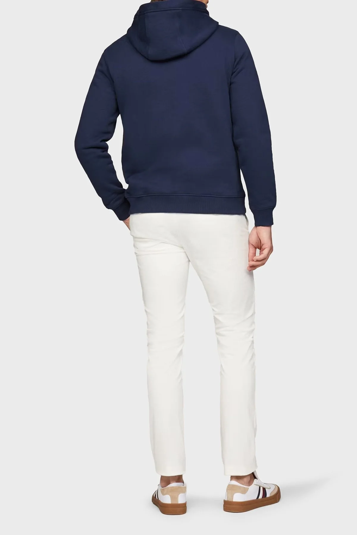 Tommy Hilfiger % 100 Pamuk Regular Fit Kapüşonlu Erkek Sweat MW0MW37469 DAF LACİVERT - 8