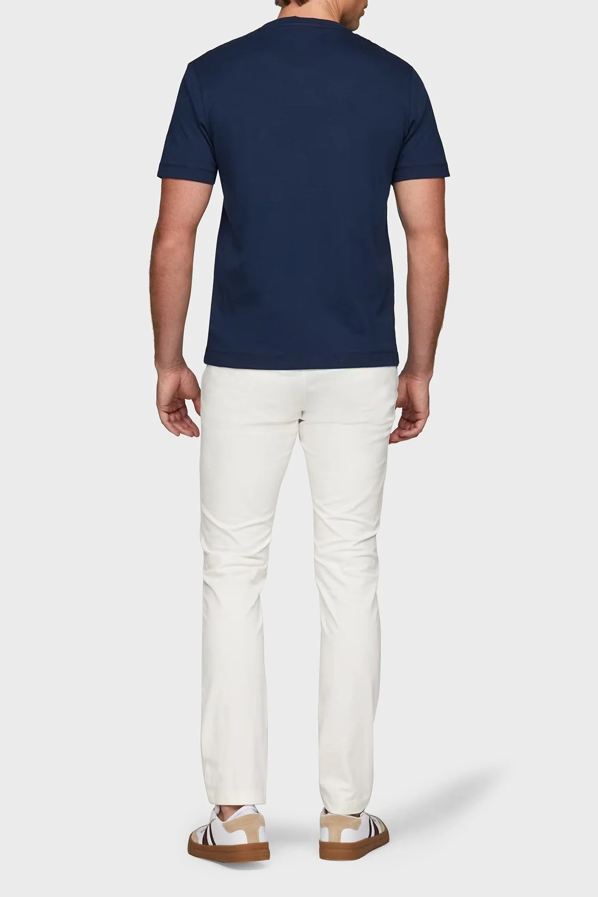 Tommy Hilfiger % 100 Pamuk Regular Fit Monogram Logolu Erkek T Shirt MW0MW37510 DAF LACİVERT - 8