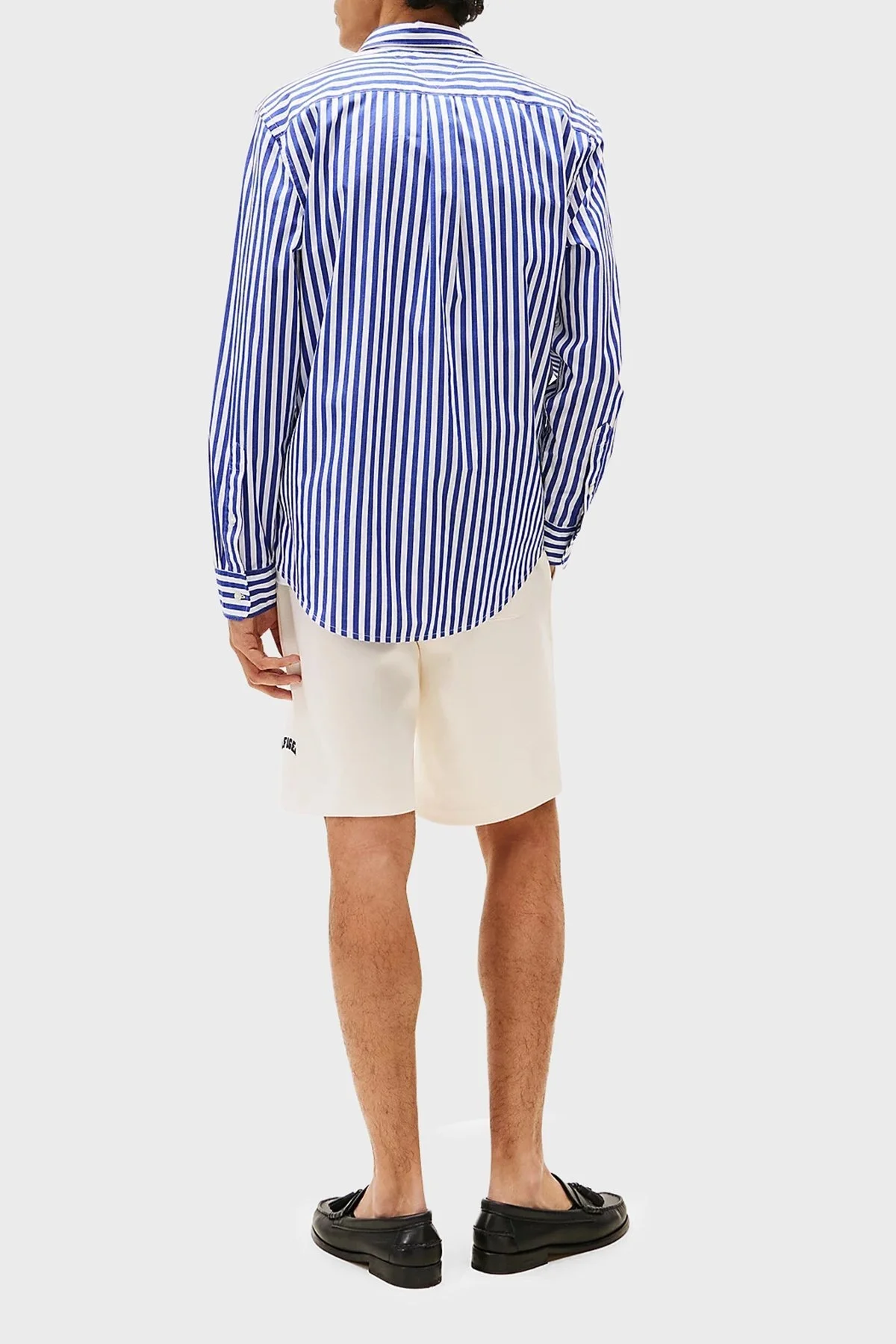 Tommy Hilfiger % 100 Pamuk Regular Fit Uzun Kollu Çizgili Erkek Gömlek MW0MW39451 0A4 BEYAZ-MAVİ - 3