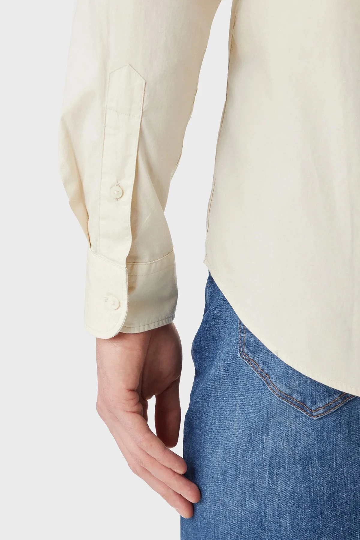 Tommy Hilfiger % 100 Pamuk Regular Fit Uzun Kollu Erkek Gömlek MW0MW37550 ACJ BEJ - 5