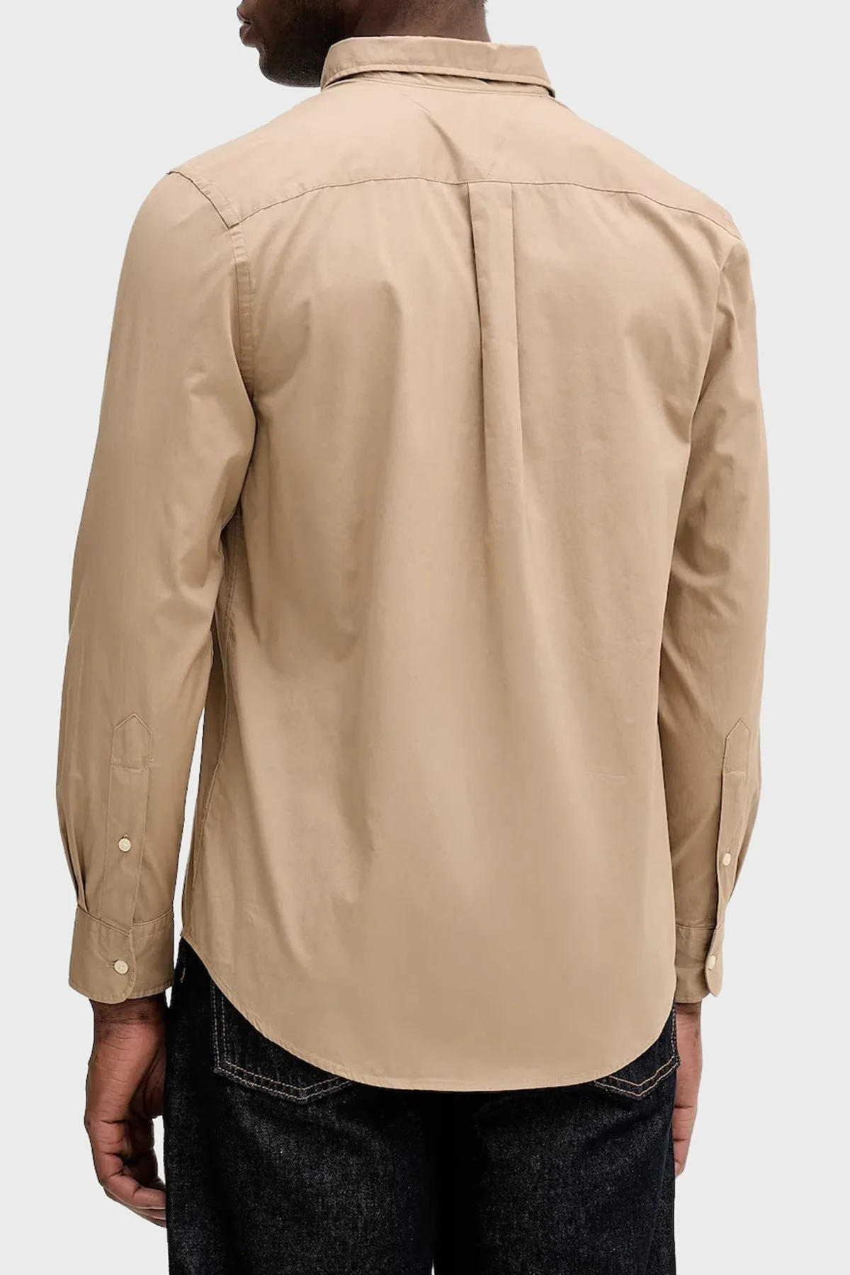 Tommy Hilfiger % 100 Pamuk Regular Fit Uzun Kollu Erkek Gömlek MW0MW37550 AFE BEJ - 3