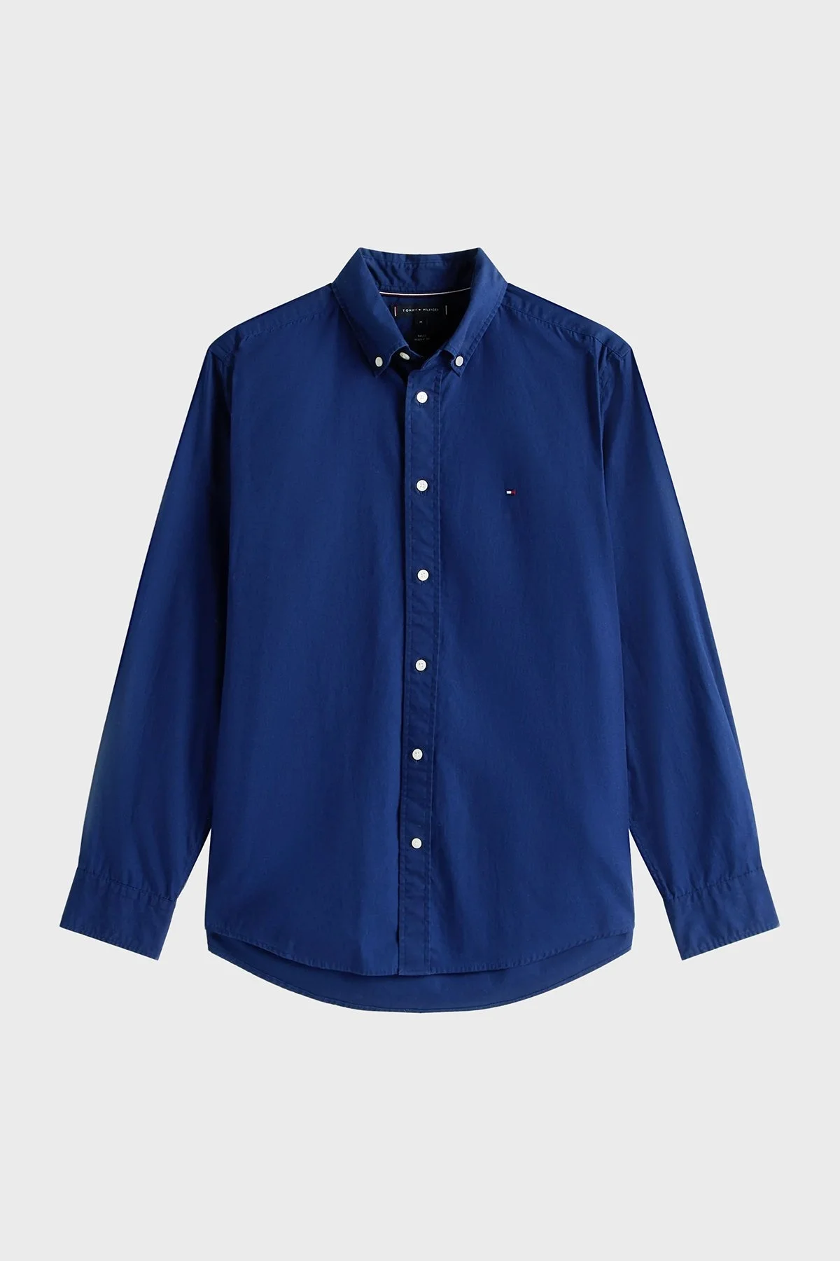 Tommy Hilfiger % 100 Pamuk Regular Fit Uzun Kollu Erkek Gömlek MW0MW37550 C7G MAVİ - 5