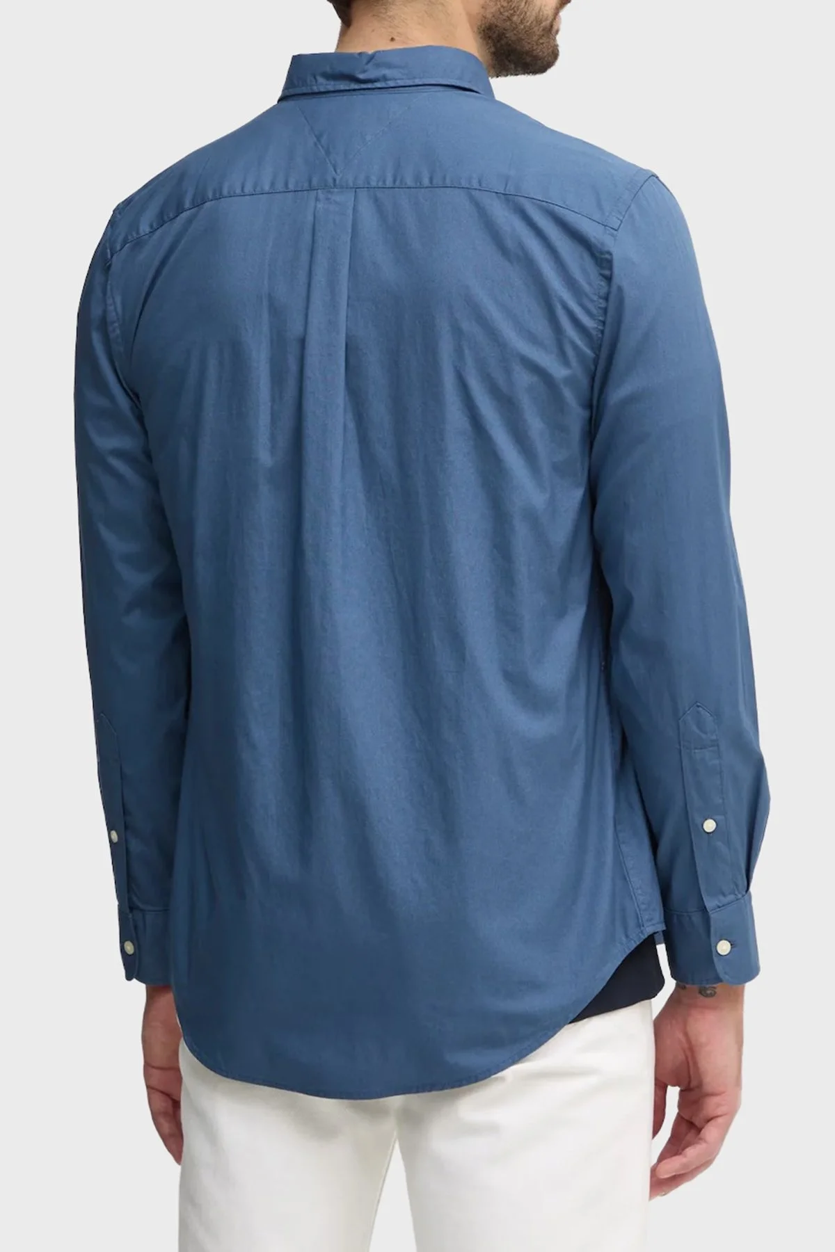 Tommy Hilfiger % 100 Pamuk Regular Fit Uzun Kollu Erkek Gömlek MW0MW37550 DBZ MAVİ - 3
