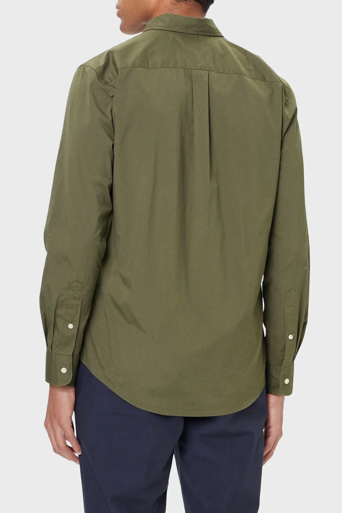 Tommy Hilfiger % 100 Pamuk Regular Fit Uzun Kollu Erkek Gömlek MW0MW37550 MSX YEŞİL - 3