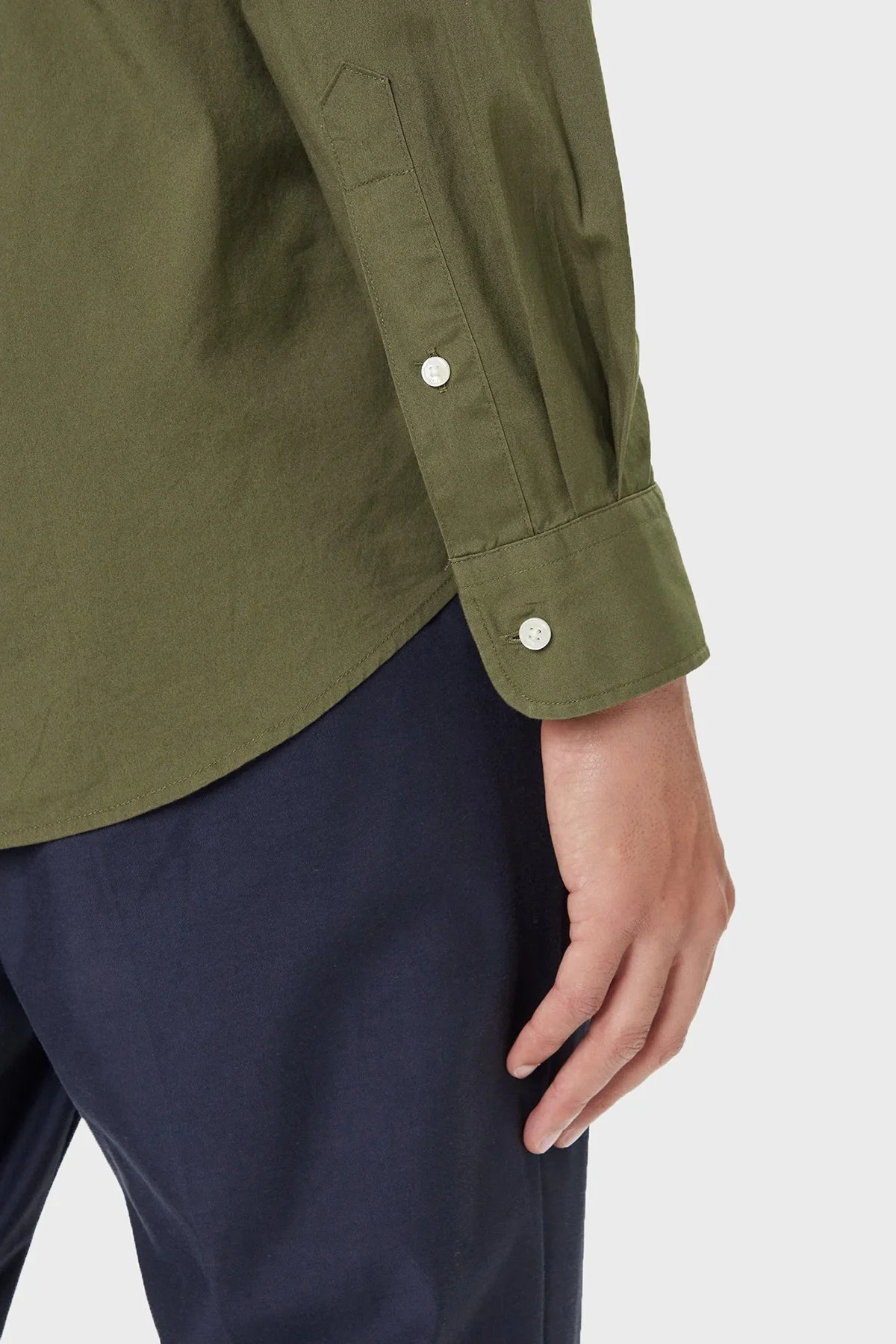 Tommy Hilfiger % 100 Pamuk Regular Fit Uzun Kollu Erkek Gömlek MW0MW37550 MSX YEŞİL - 5