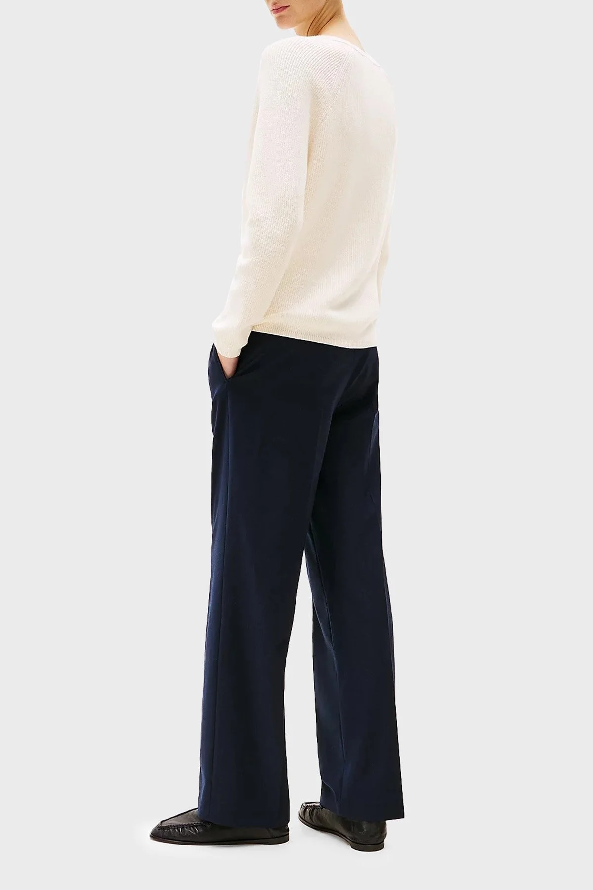 Tommy Hilfiger % 100 Pamuk Regular Fit V Yaka Bayan Kazak WW0WW44452 Z00 AÇIK BEJ - 7