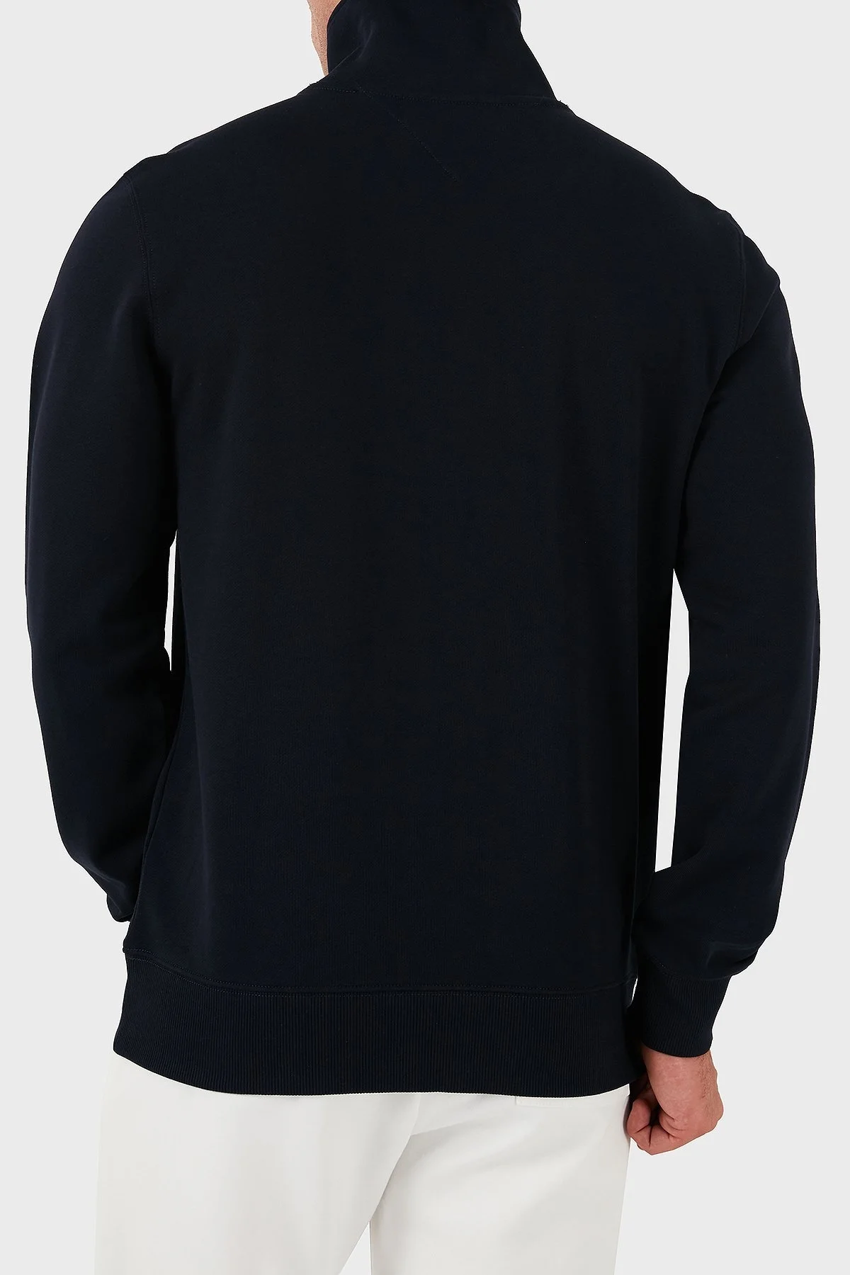 Tommy Hilfiger % 100 Pamuk Regular Fit Yarım Fermuarlı Dik Yaka Erkek Sweat MW0MW37238 DW5 LACİVERT - 9