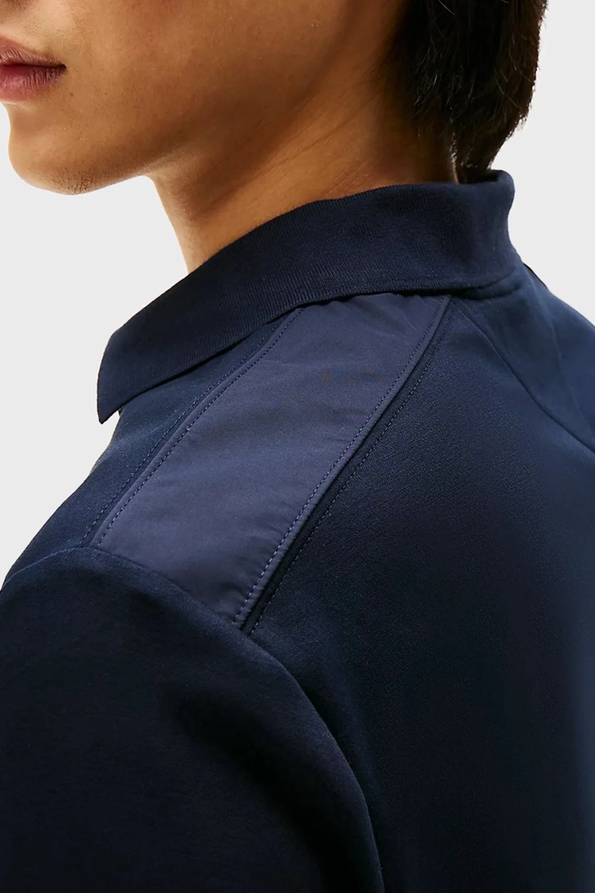 Tommy Hilfiger % 100 Pamuk Regular Fit Yarım Fermuarlı Erkek Polo Yaka Sweat MW0MW42078 DW5 LACİVERT - 4