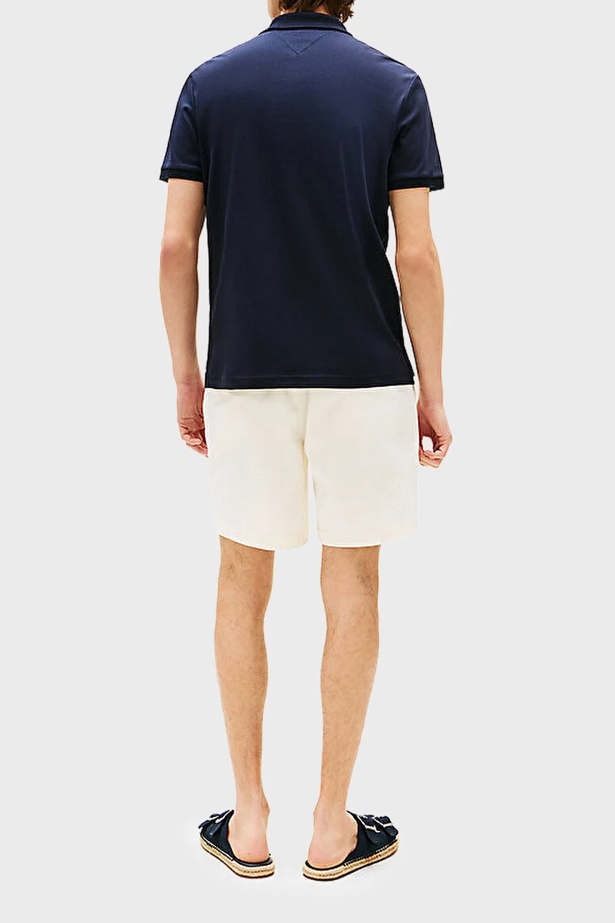 Tommy Hilfiger % 100 Pamuk Regular Fit Yarım Fermuarlı Erkek Polo Yaka T Shirt MW0MW39552 DW5 LACİVERT - 3