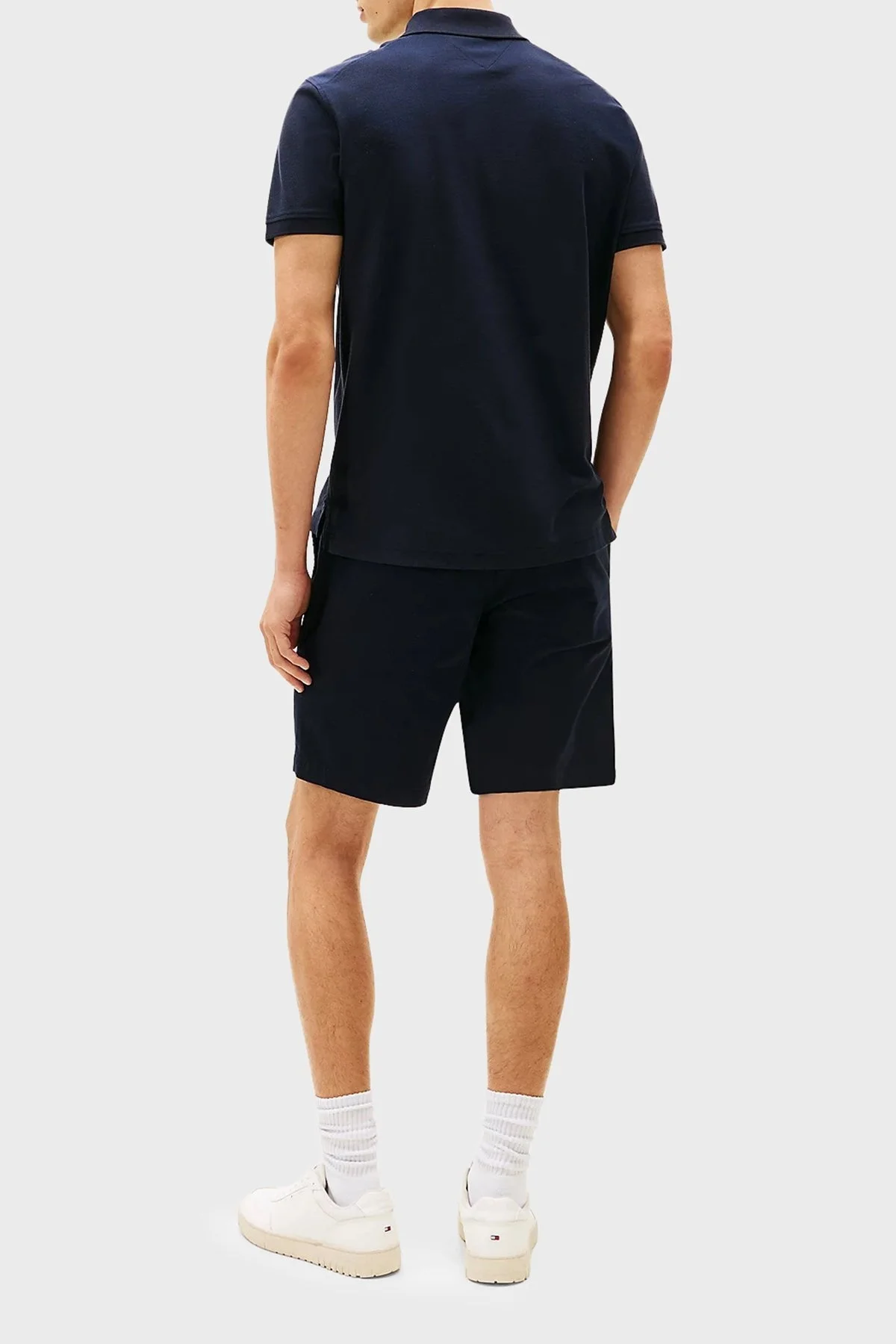 Tommy Hilfiger % 100 Pamuk Regular Fit Yarım Fermuarlı Erkek Polo Yaka T Shirt MW0MW39769 DW5 LACİVERT - 3