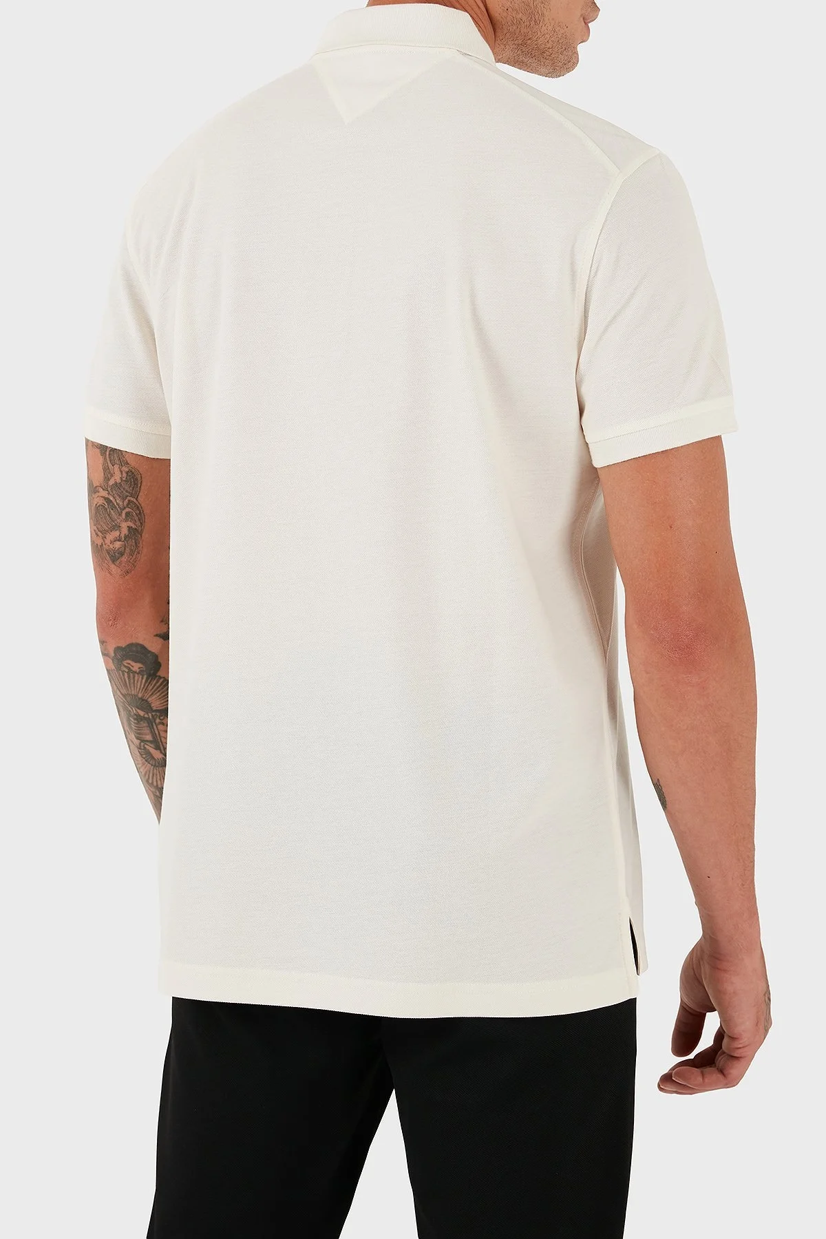 Tommy Hilfiger % 100 Pamuk Regular Fit Yarım Fermuarlı Erkek Polo Yaka T Shirt MW0MW39769 Z00 AÇIK BEJ - 2