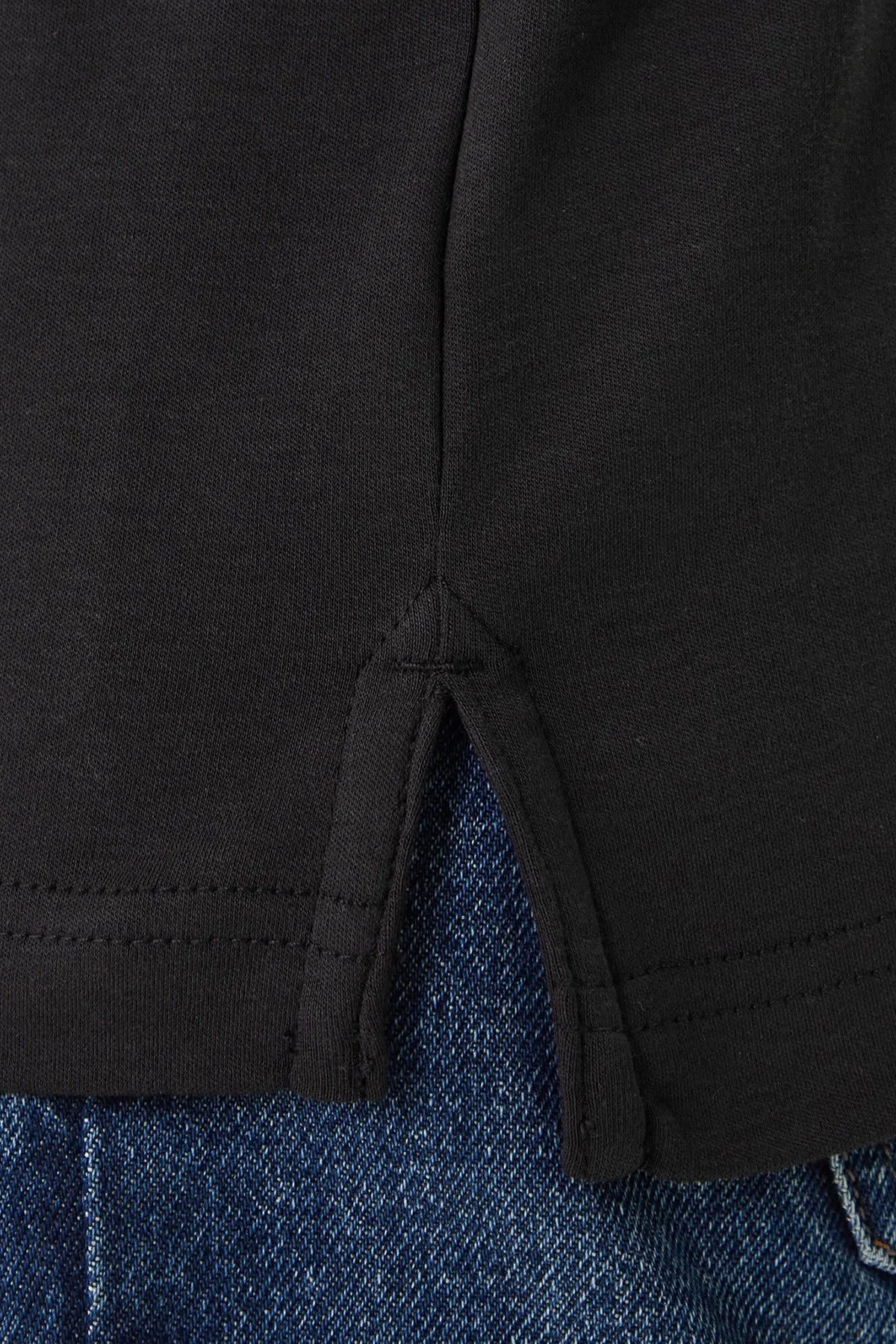 Tommy Hilfiger % 100 Pamuk Regular Fit Yarım Fermuarlı Erkek Polo Yaka T Shirt MW0MW41613 BDS SİYAH - 5