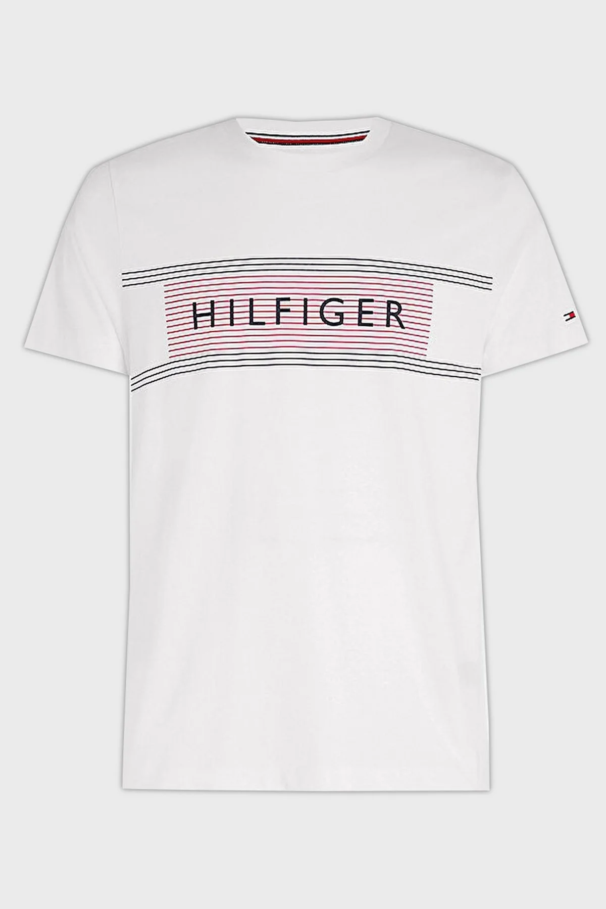Tommy Hilfiger % 100 Pamuk Slim Fit Bisiklet Yaka Erkek T Shirt MW0MW30035 YBR BEYAZ - 5