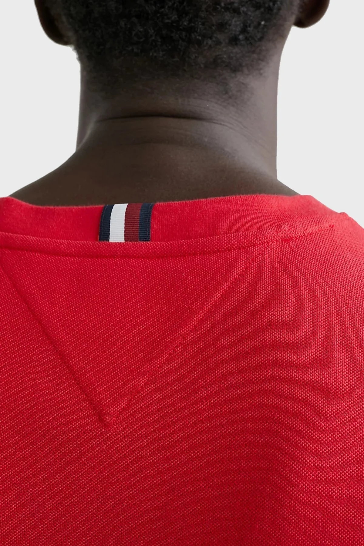 Tommy Hilfiger % 100 Pamuk Slim Fit Bisiklet Yaka Erkek T Shirt MW0MW30039 XLG KIRMIZI - 4