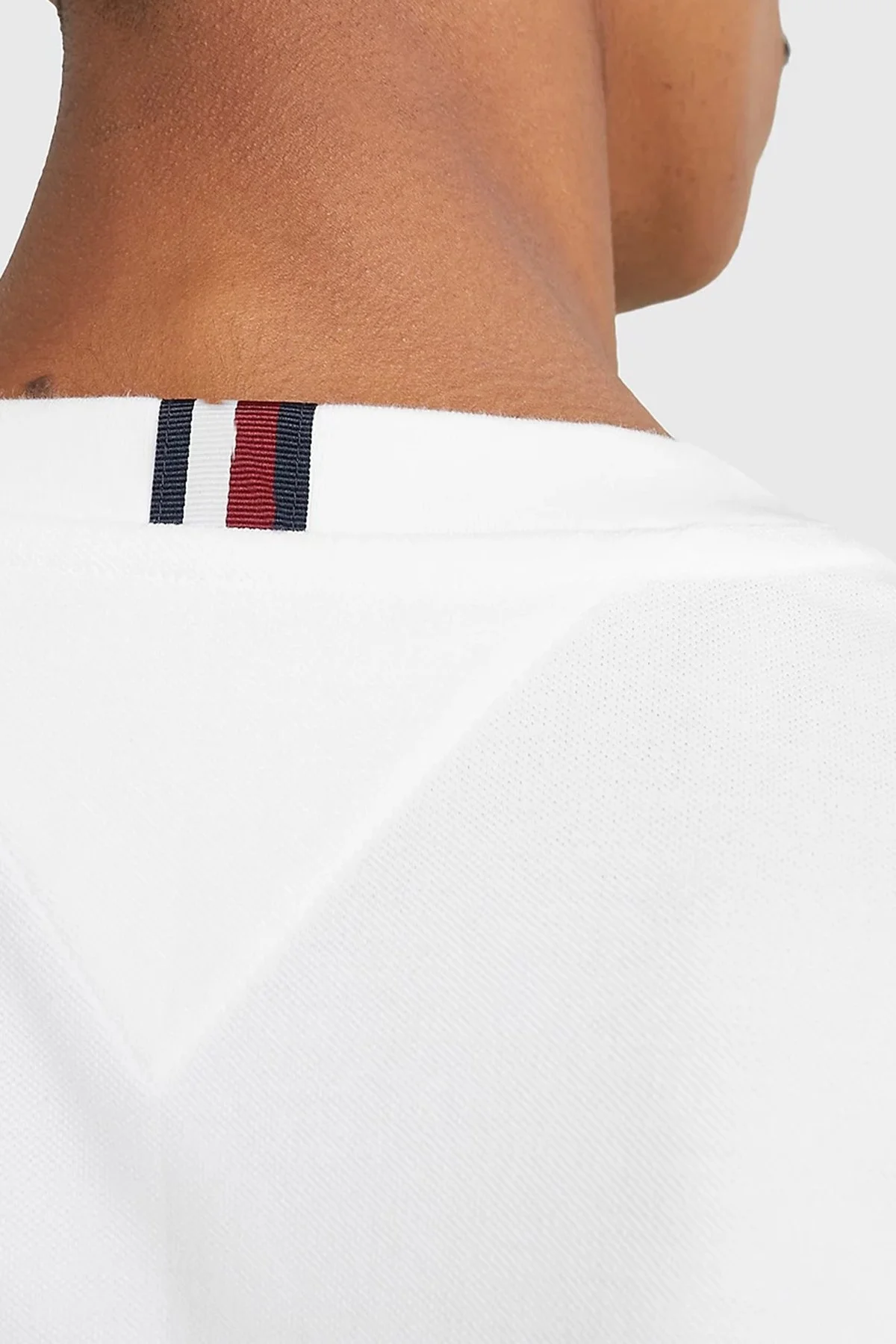 Tommy Hilfiger % 100 Pamuk Slim Fit Bisiklet Yaka Erkek T Shirt MW0MW30039 YBR BEYAZ - 4